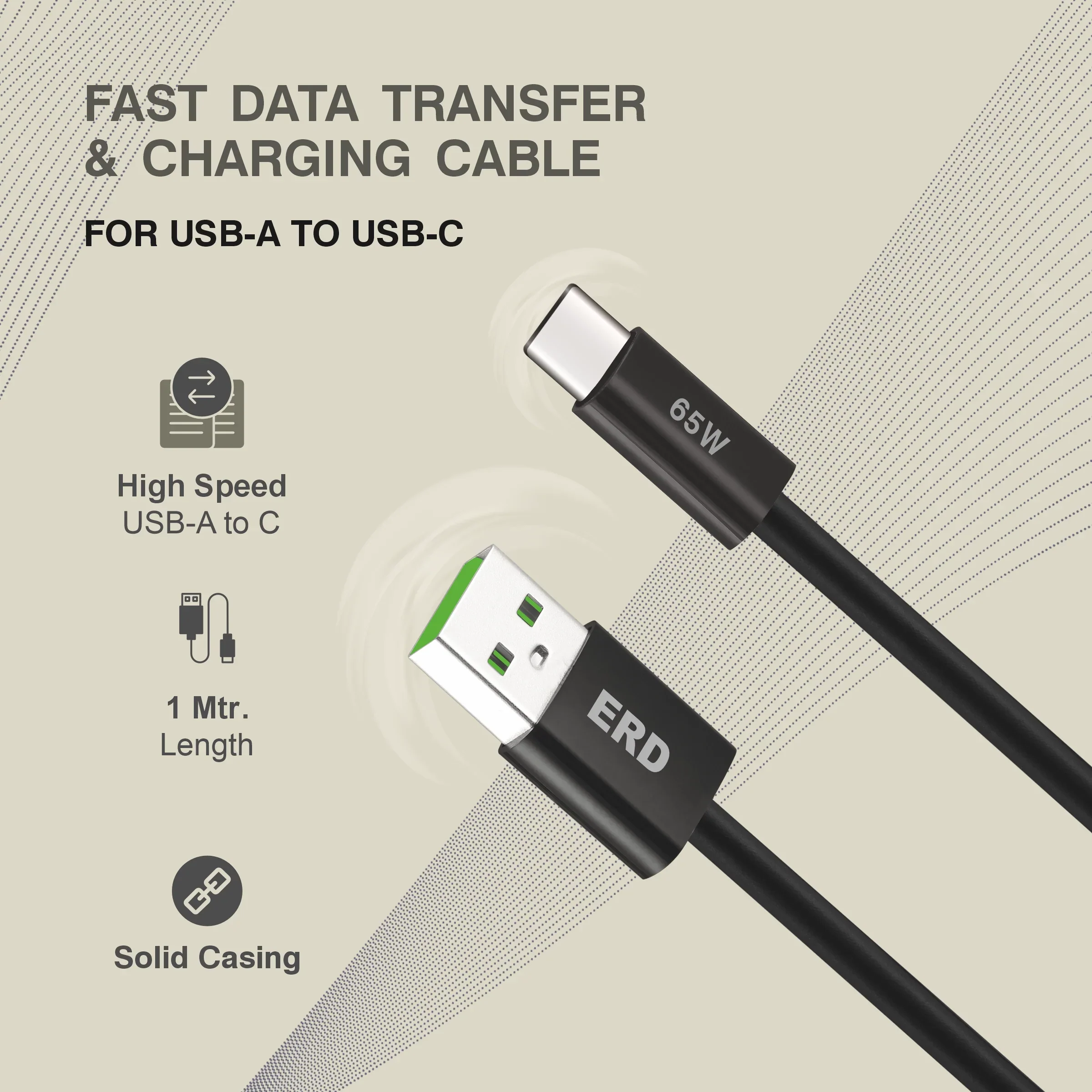 ERD UC-362 USB-A TO C DATA PPB 65W - Image 3