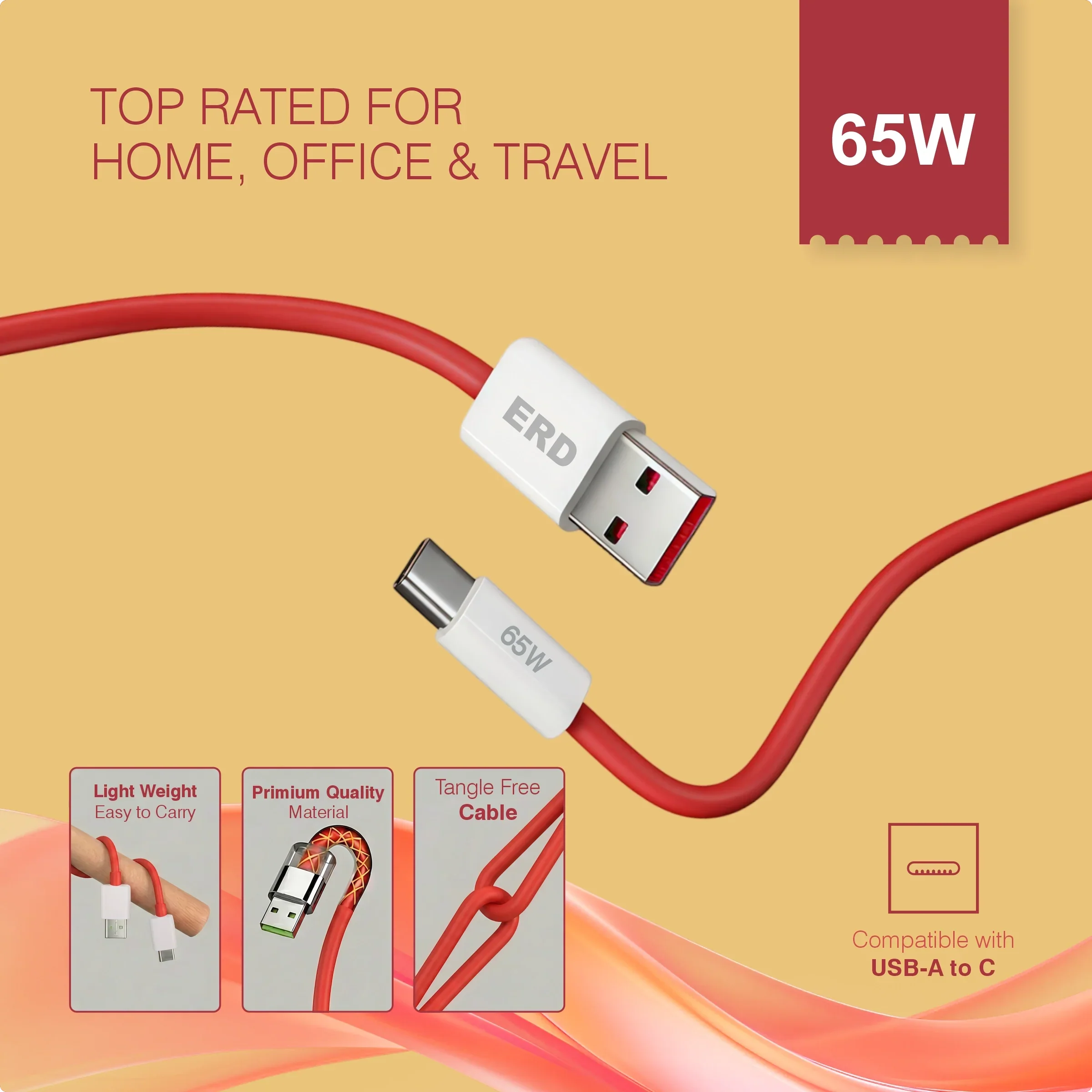 ERD UC-363 USB-A TO C DATA PPR 65W - Image 6