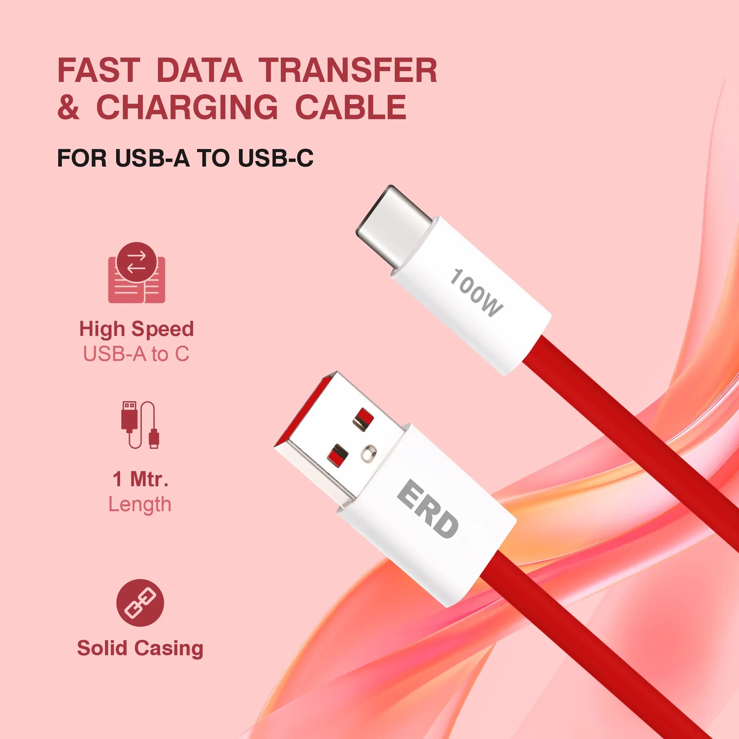 ERD UC-366 USB-A TO C DATA PPR 100W - Image 3