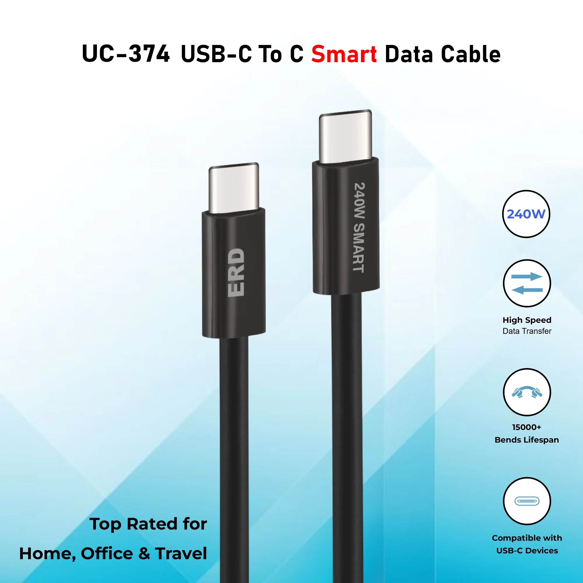 ERD UC-374 USB-C TO C SMART PPB 240W - Image 4