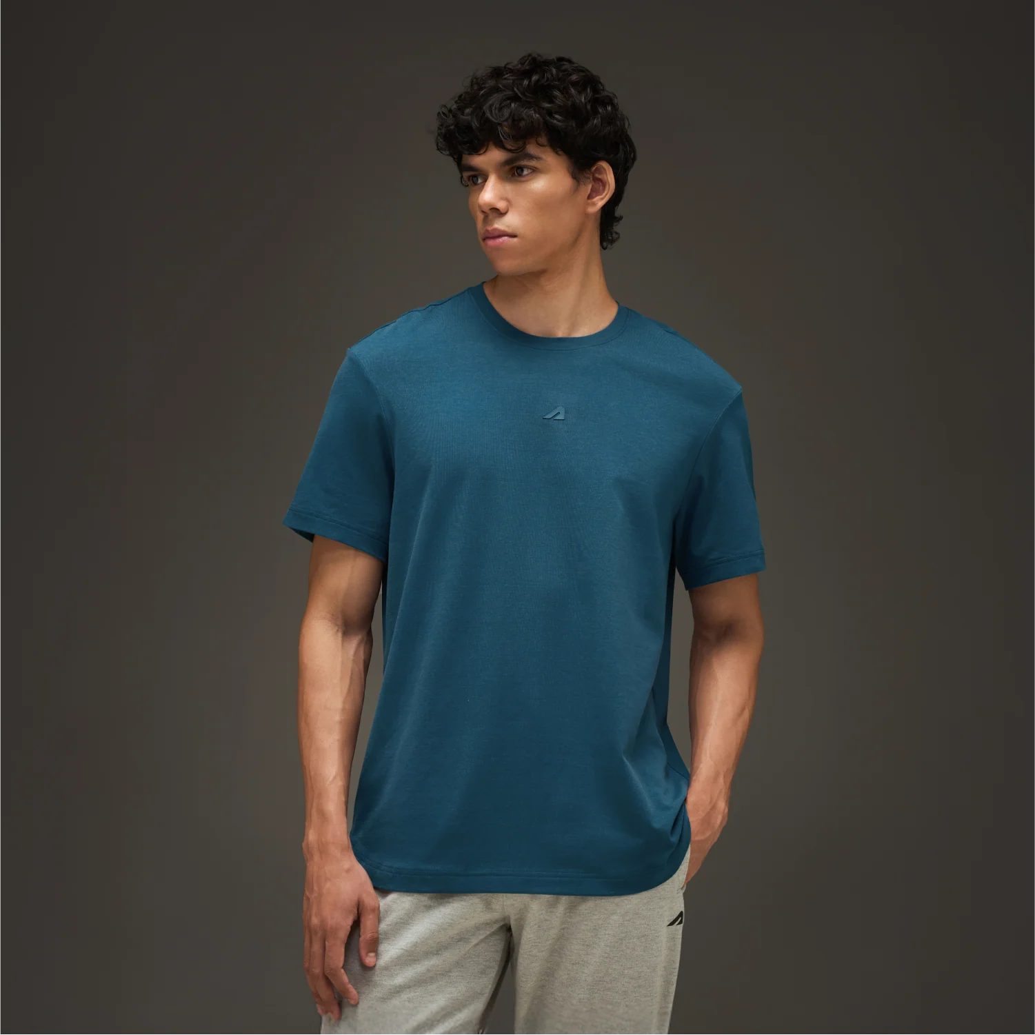 Essential Cotton T-Shirt Airforce Blue - Image 15