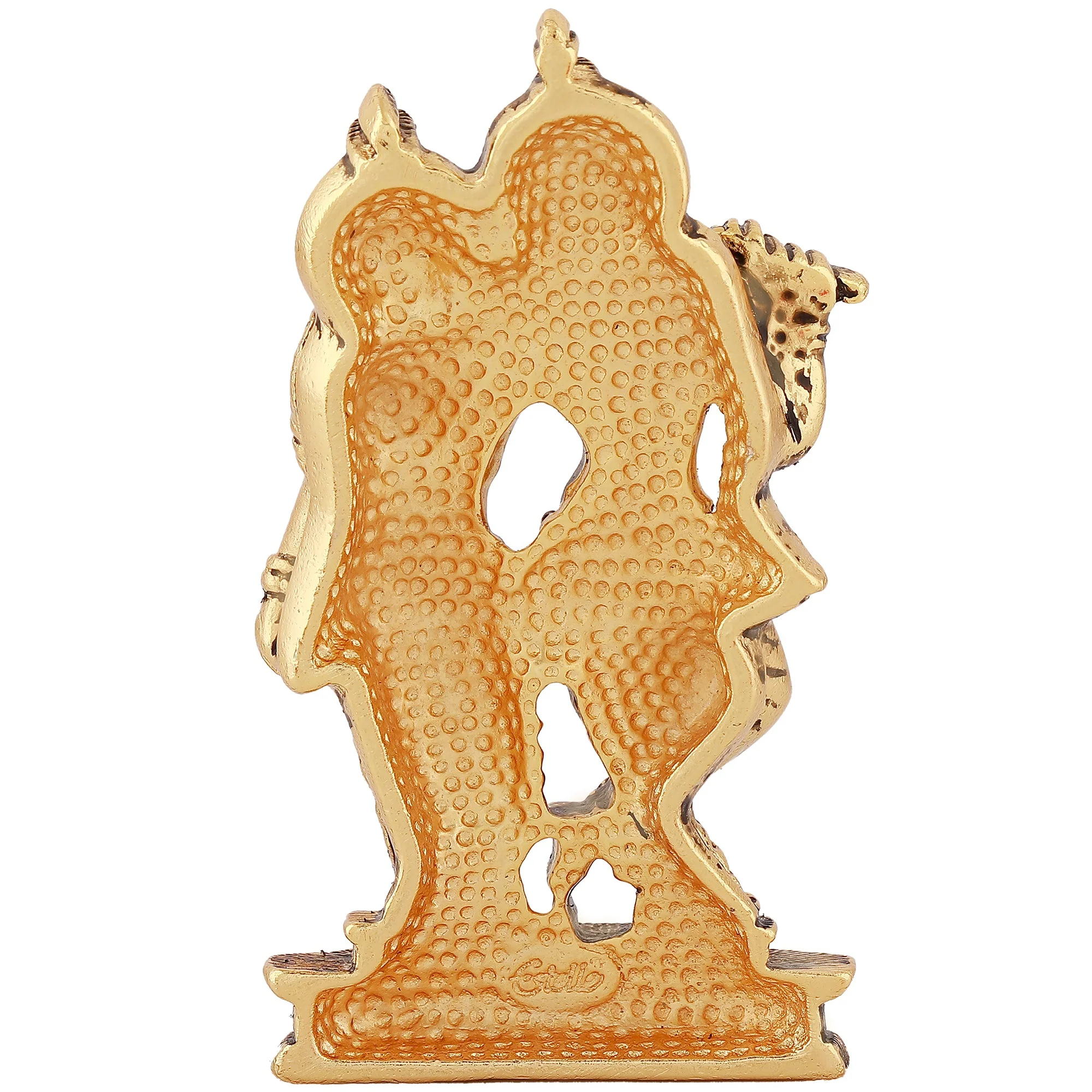 Estele Gold Plated Antique Devotional Shree Radha Krishna Idol For Home/Car Decor. - Image 5