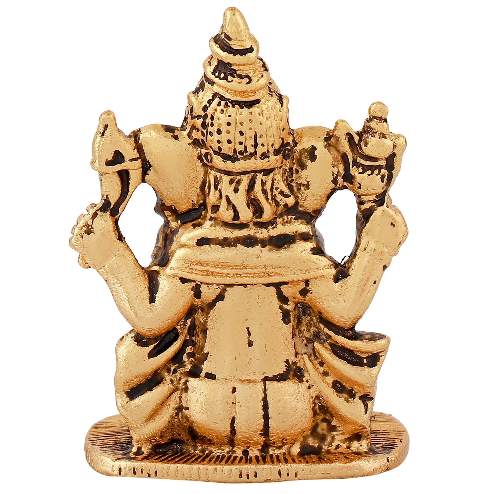 Estele Gold Plated Antique Divine Lord Ganesh Idol For Gifts & House Warming/Home/Office Decors. - Image 4