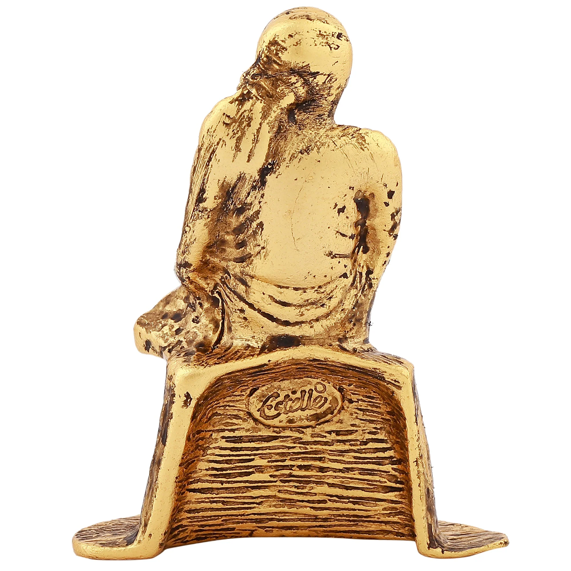 Estele Gold-Plated Antique Divine Shirdi Sai Baba Idol For Pooja/Gifts/Car Decor. - Image 4