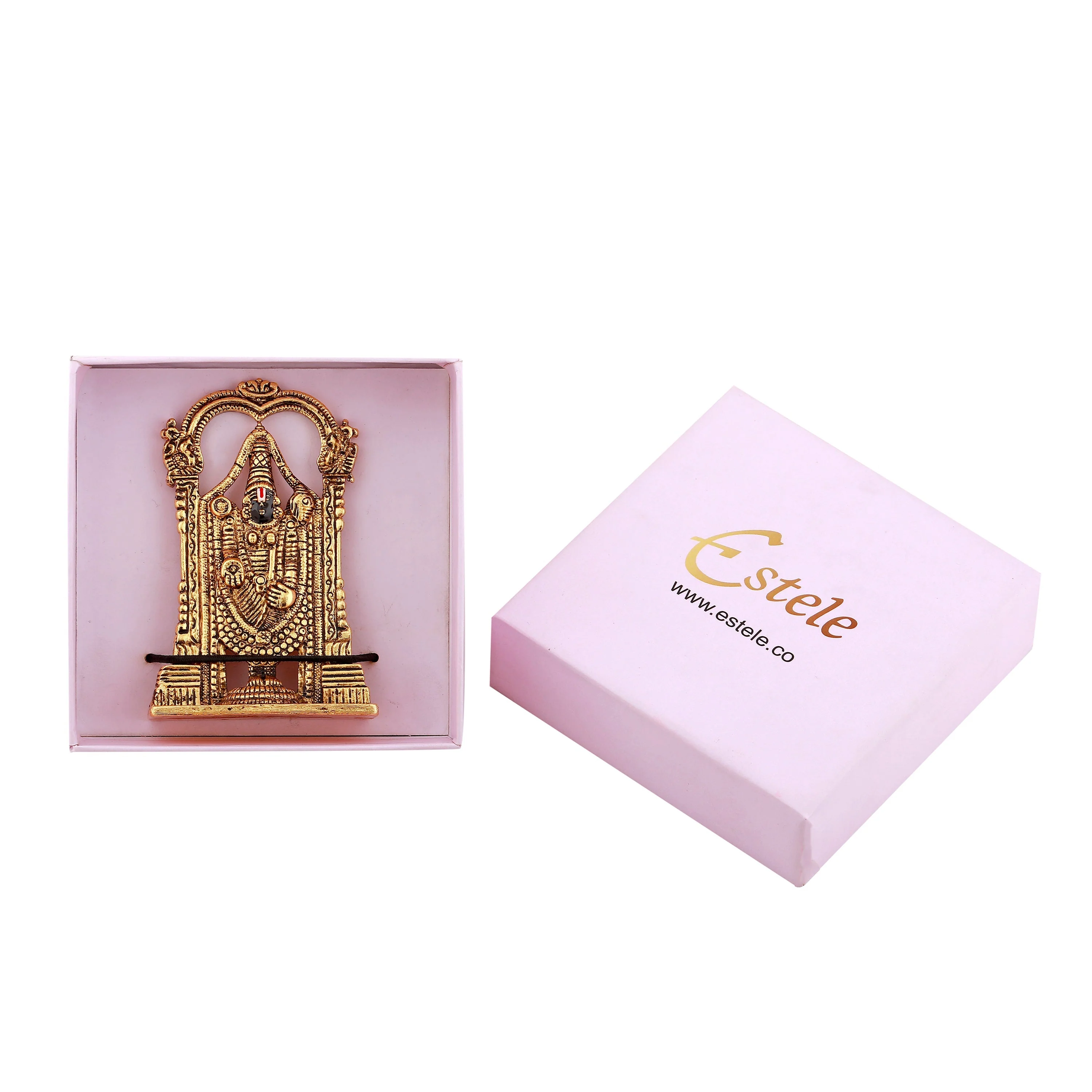 Estele Gold Plated Antique Lord Tirupati Balaji Idol Showpiece For Pooja Mandir/ Home Decorative - Image 6