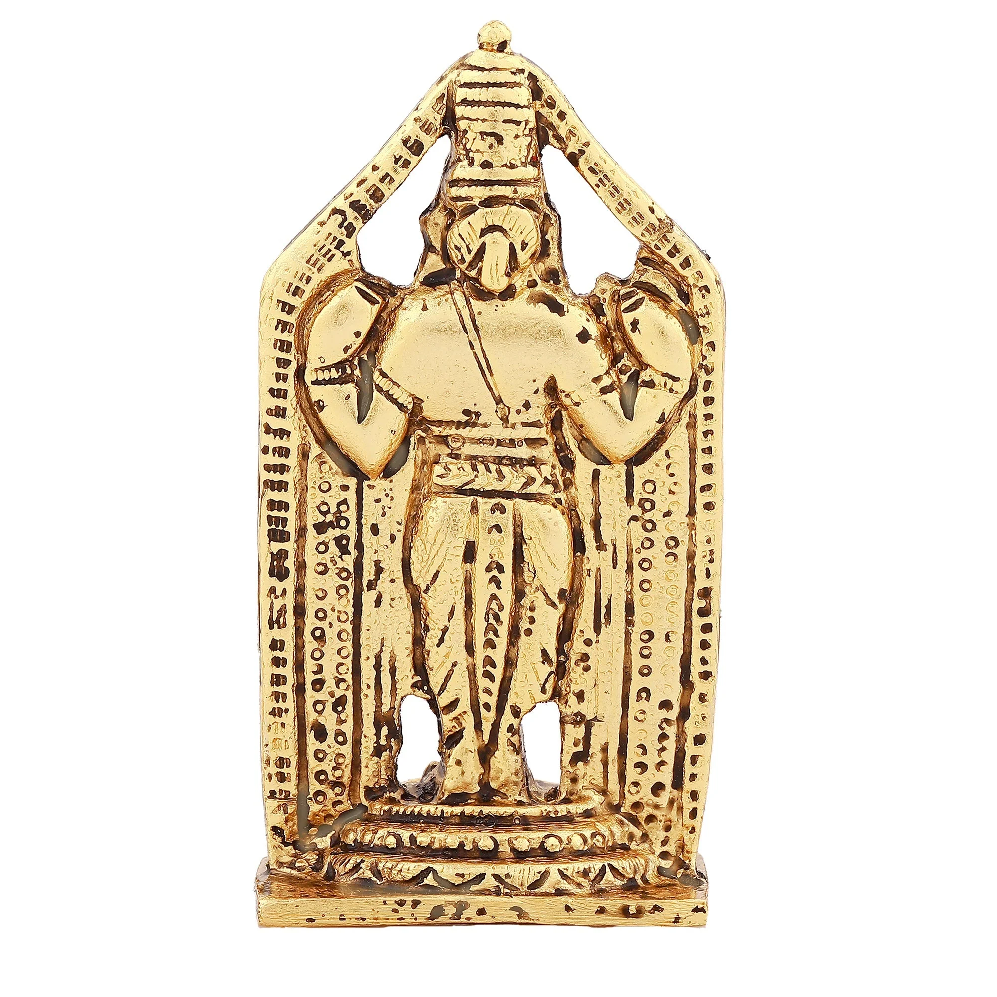 Estele Gold Plated Antique Lord Tirupati Balaji Idol Showpiece For Pooja Mandir/ Home Decorative - Image 4