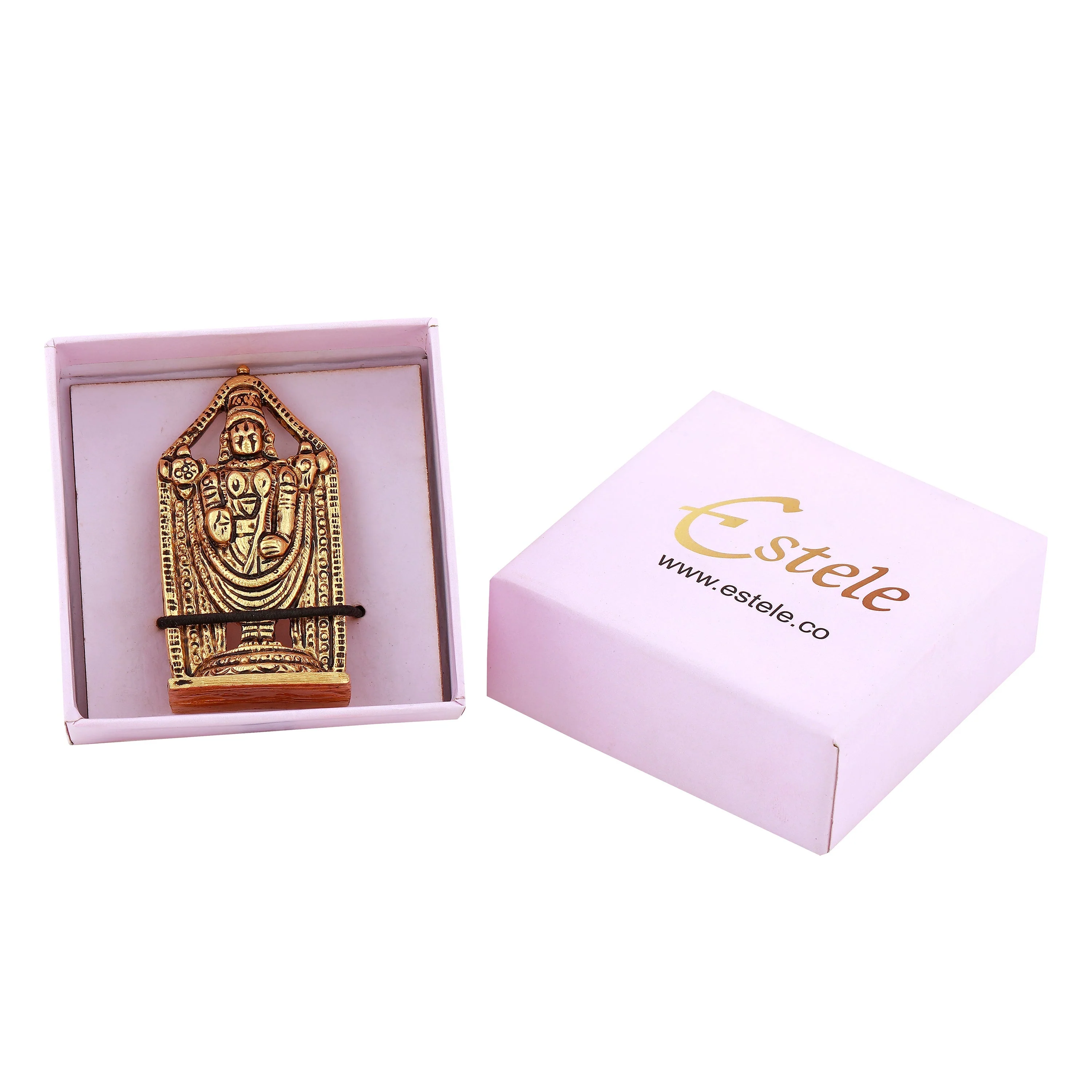 Estele Gold Plated Antique Lord Tirupati Balaji Idol Showpiece For Pooja Mandir/ Home Decorative - Image 6