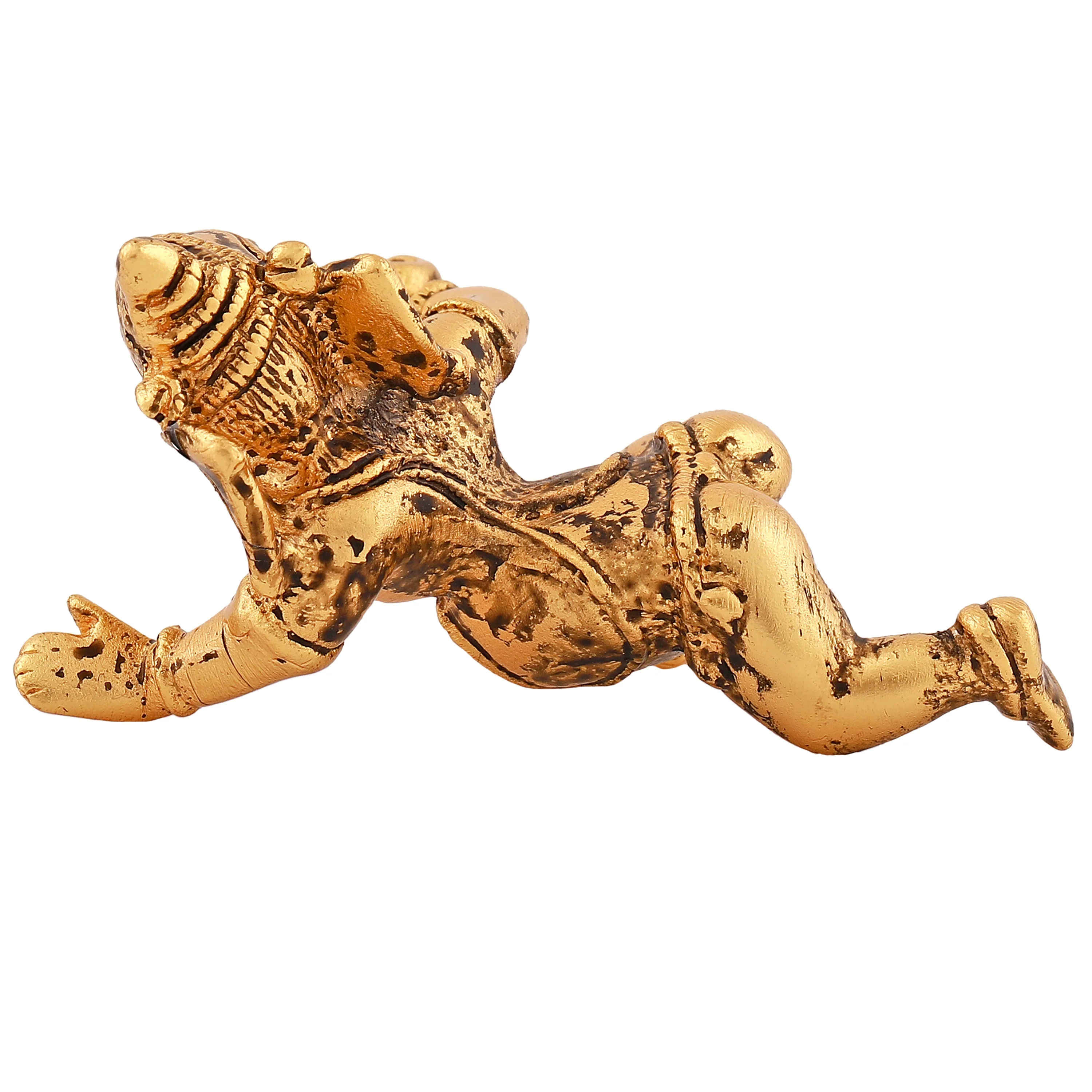 Estele Gold Plated Antique Spiritual Lord Bal Ganesh Idol For Gifts & House Warming/Home/Office Decors. - Image 4