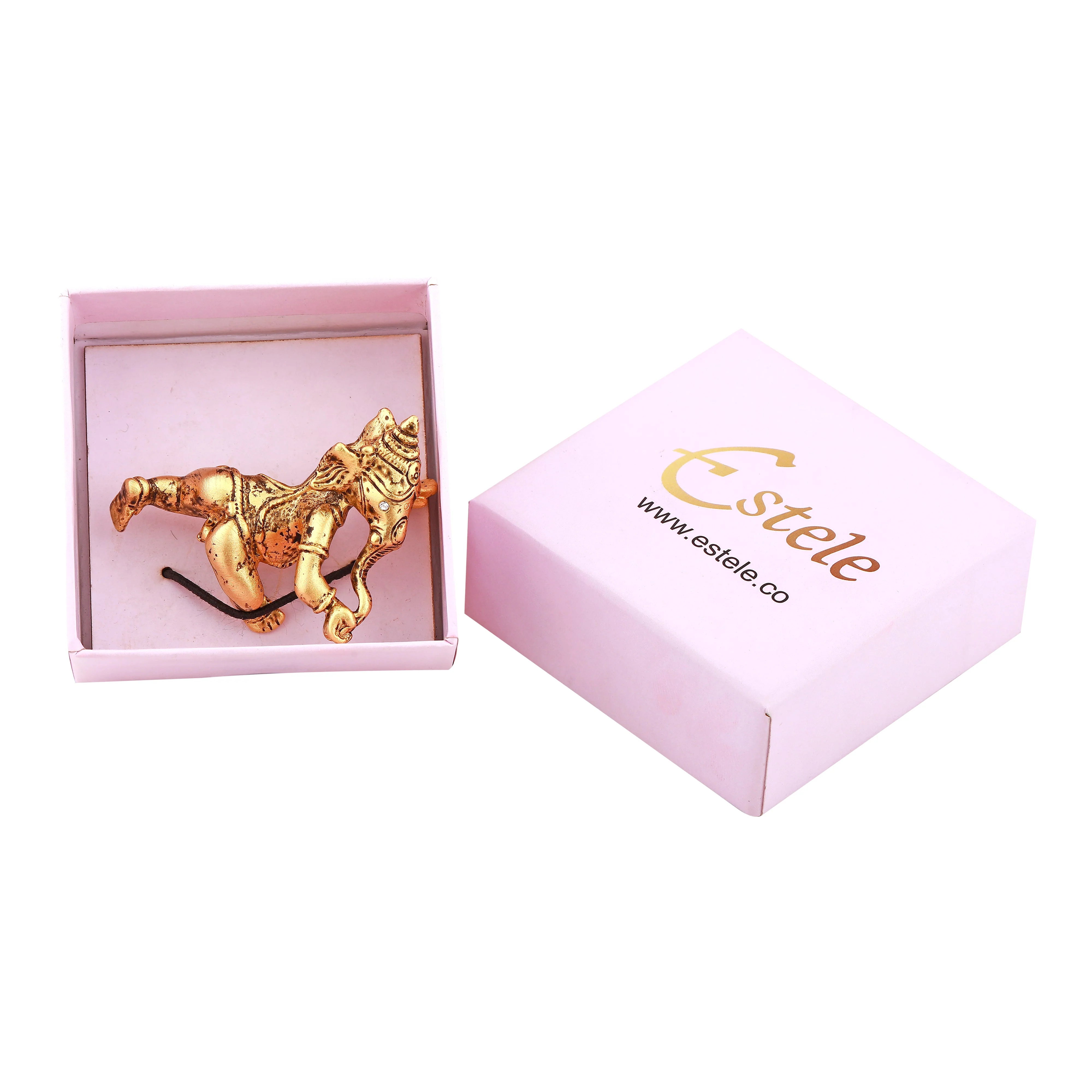 Estele Gold Plated Antique Spiritual Lord Bal Ganesh Idol For Gifts & House Warming/Home/Office Decors. - Image 6