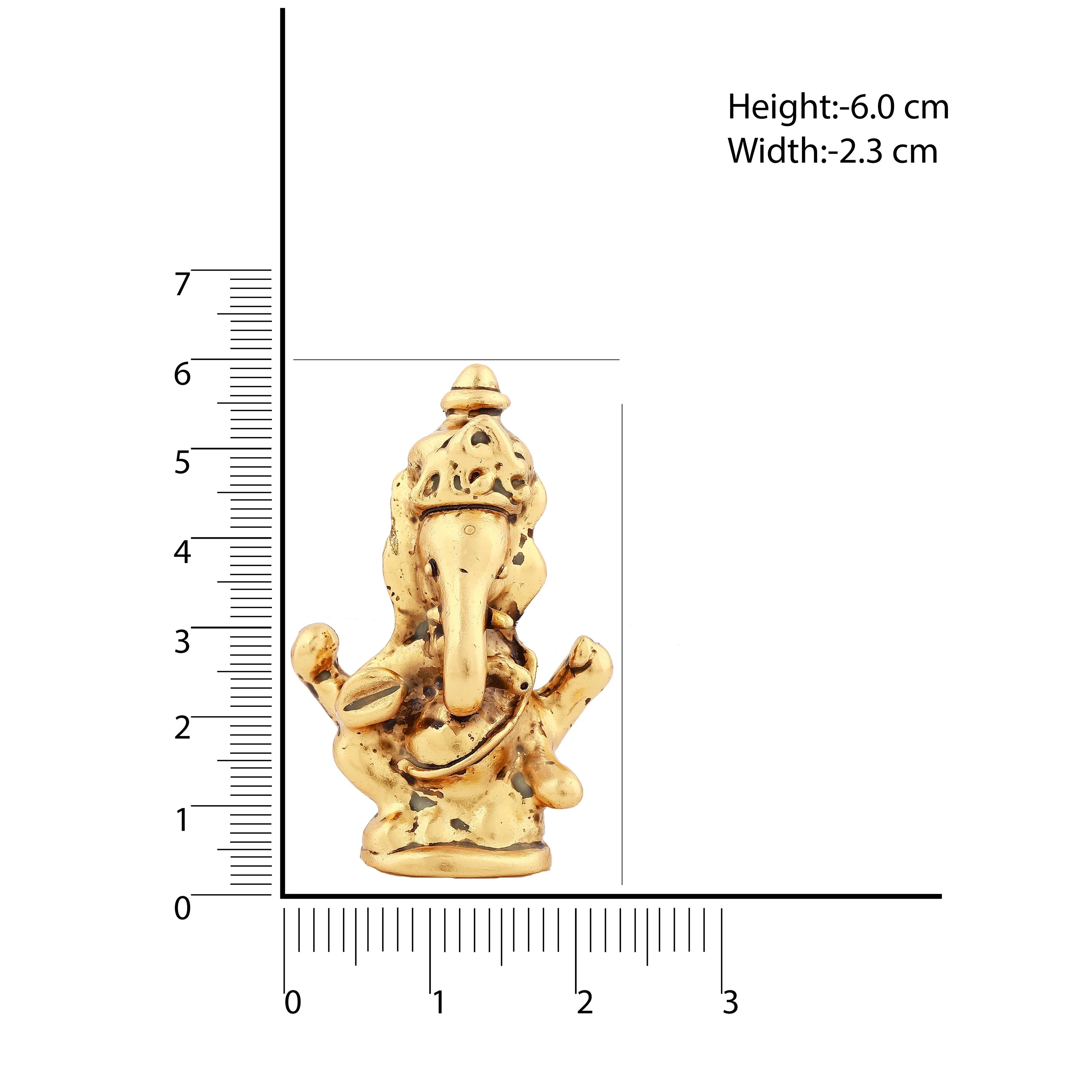 Estele Gold Plated Antique Spiritual Lord Ganesh Idol For Gifts & House Warming/Home/Office Decors. - Image 5