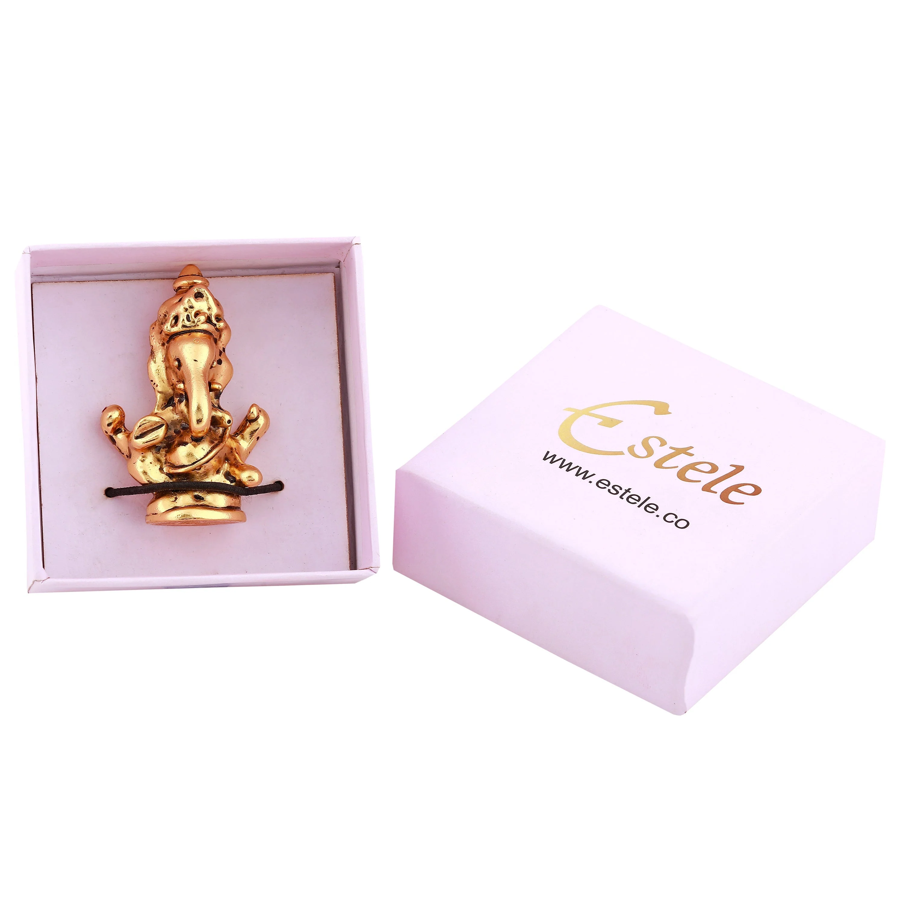 Estele Gold Plated Antique Spiritual Lord Ganesh Idol For Gifts & House Warming/Home/Office Decors. - Image 6