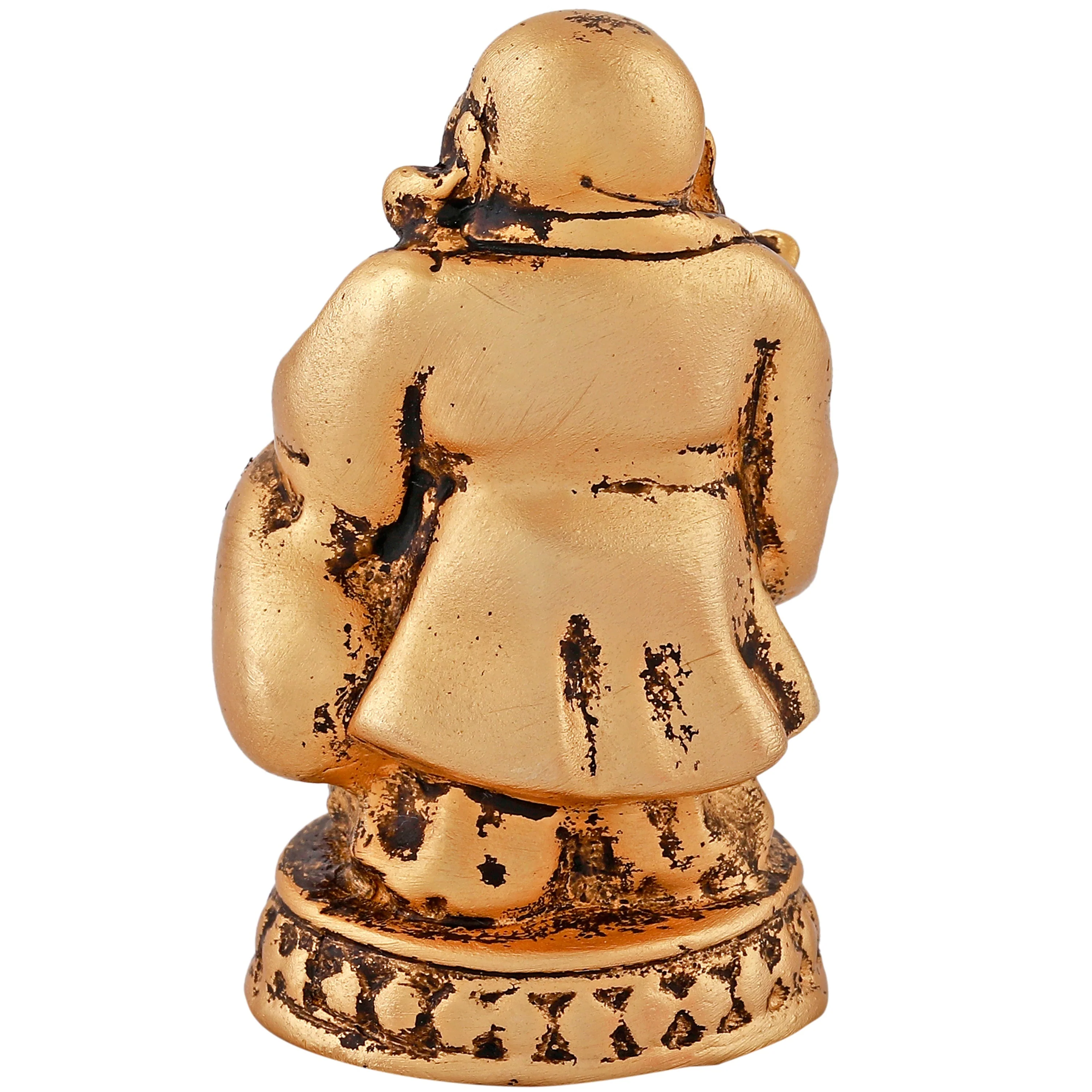 Estele Gold Plated Decorative Laughing Buddha Idol - Image 5