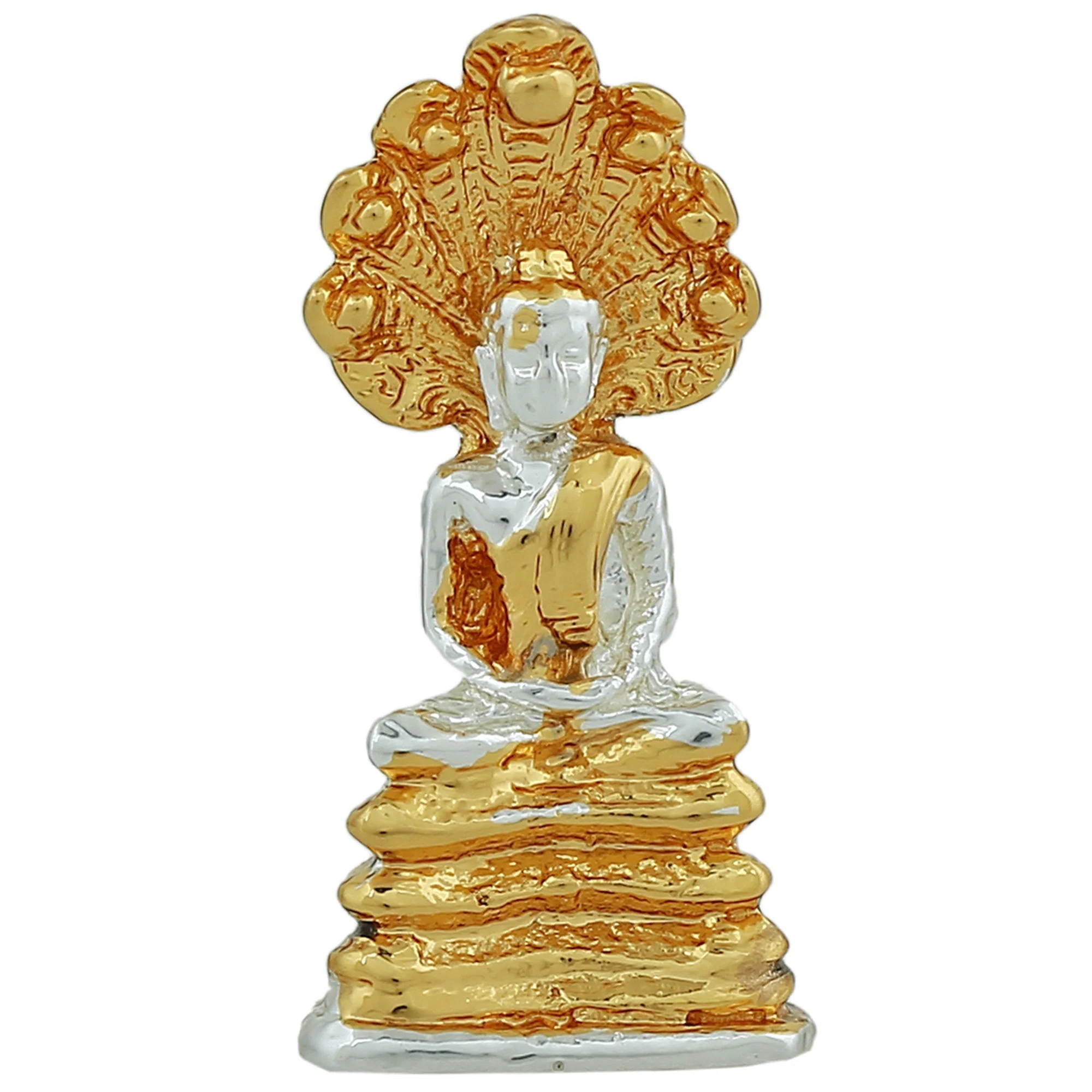 Estele Gold Plated Decorative Lord Buddha Idol - Image 3