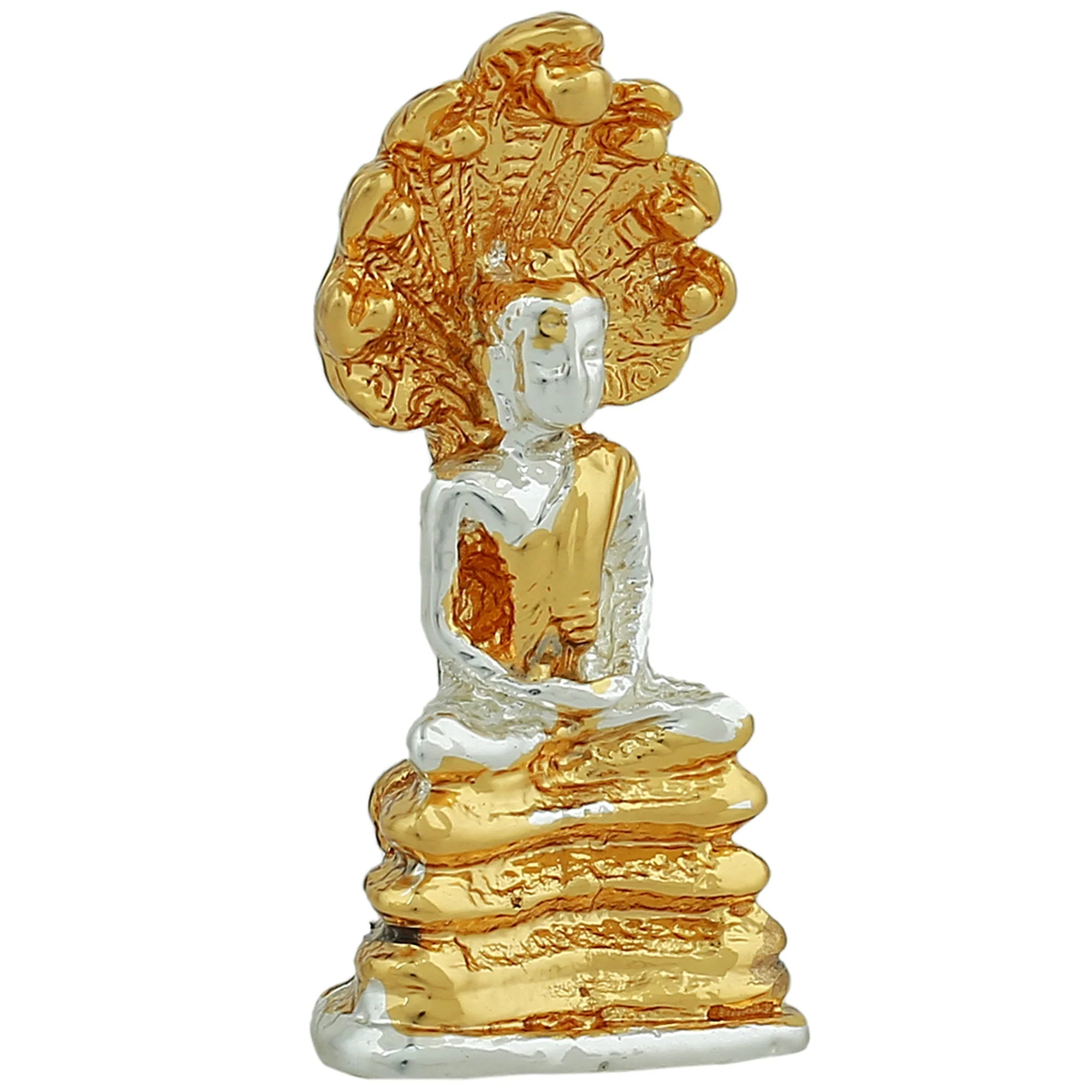Estele Gold Plated Decorative Lord Buddha Idol - Image 4
