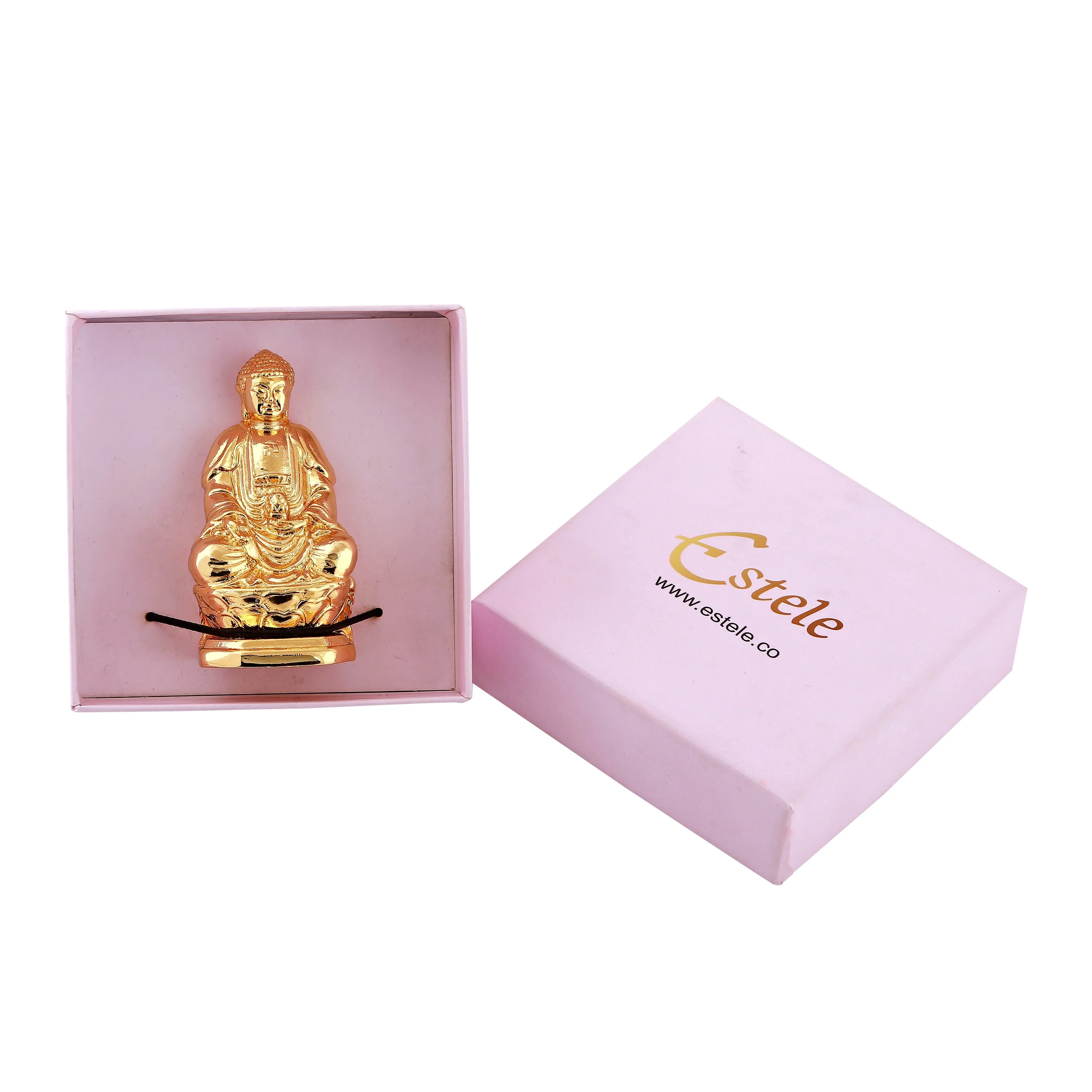 Estele Gold Plated Decorative Meditating Gautam Buddha Idol - Image 7