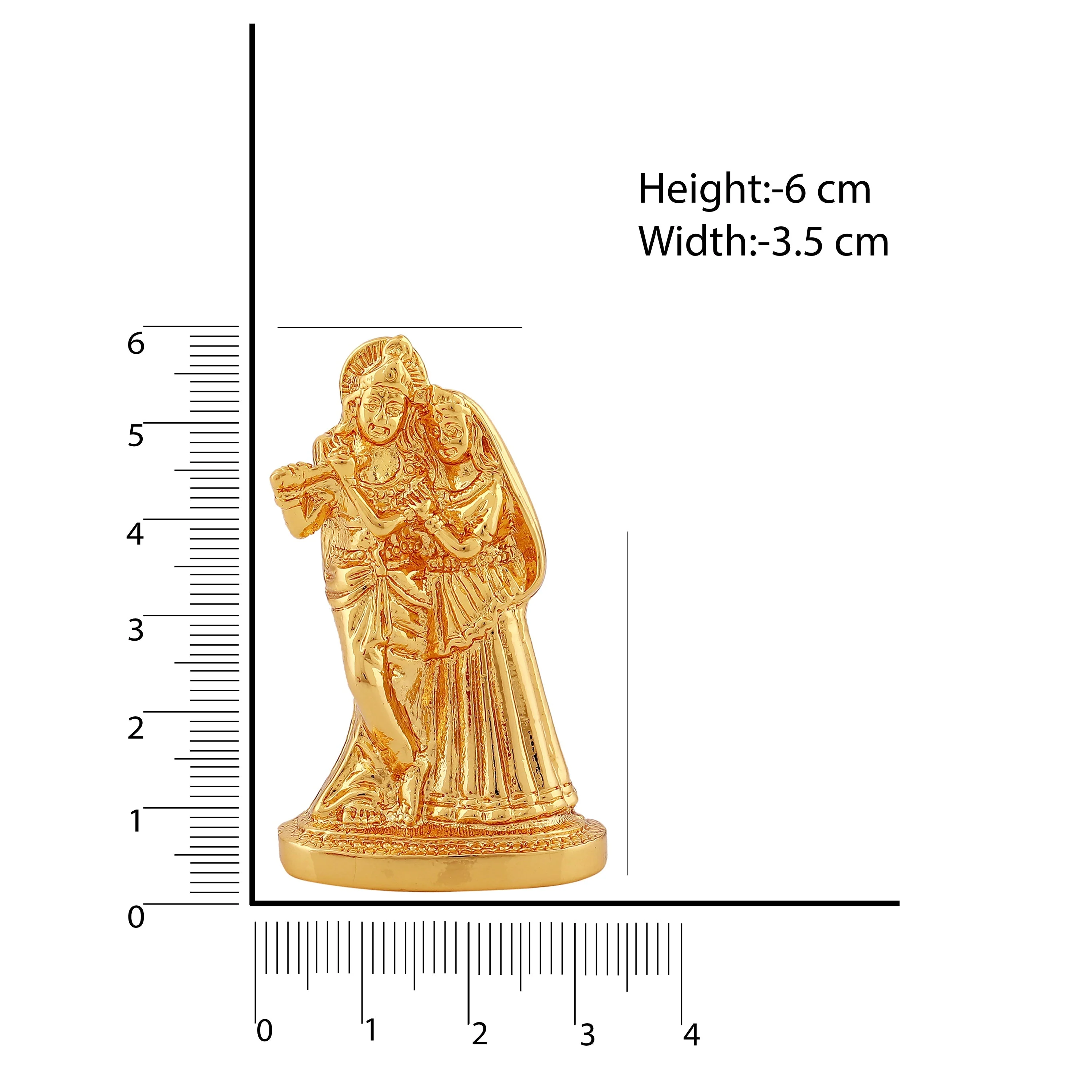 Estele Gold Plated Devotional Shree Radha Krishna Idol - Image 8