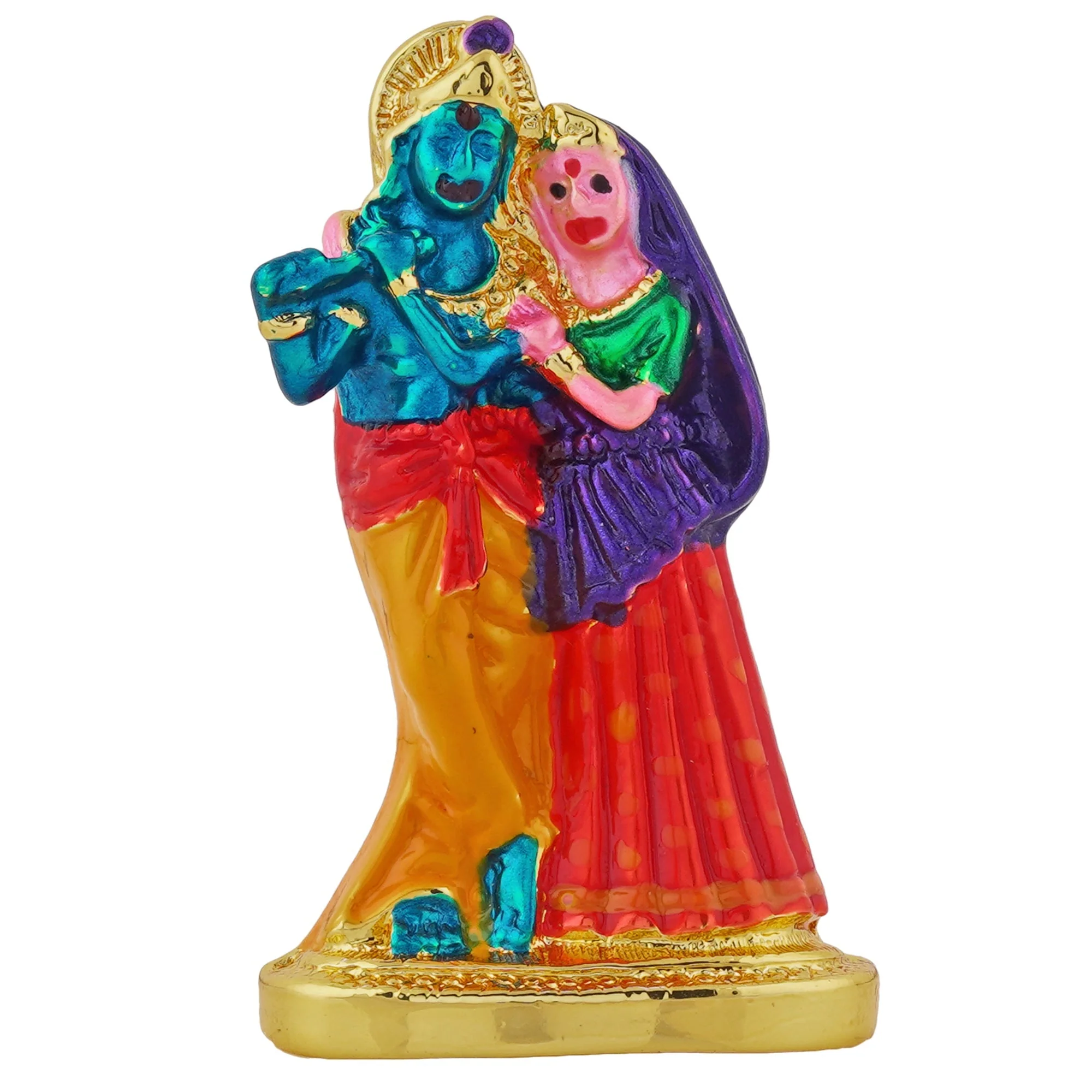 Estele Gold Plated Devotional Shree Radha Krishna Idol - Image 2