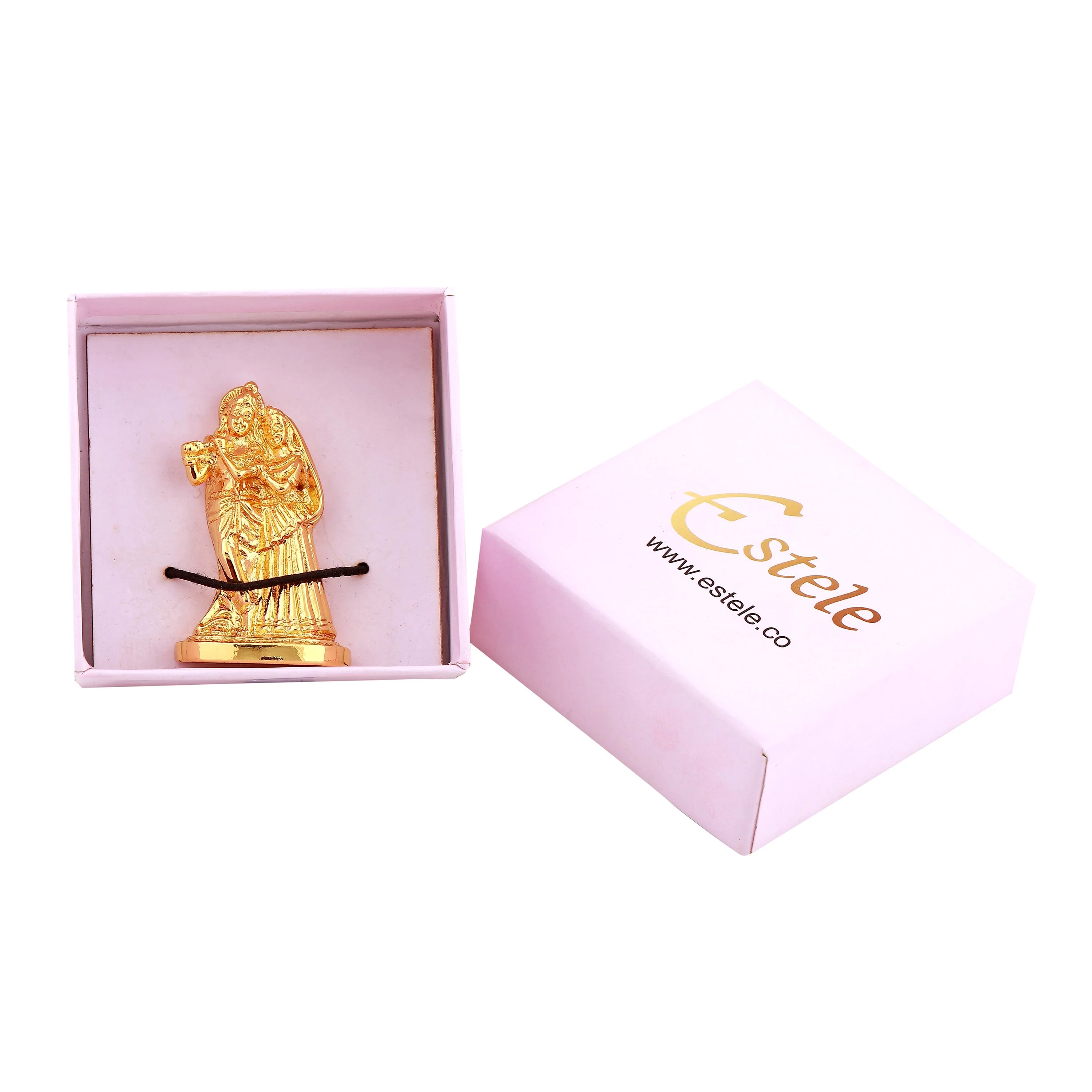 Estele Gold Plated Devotional Shree Radha Krishna Idol - Image 7