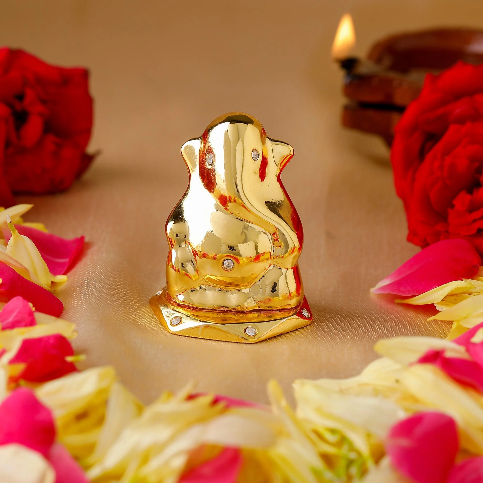 Estele Gold Plated Divine Ganesh Idol