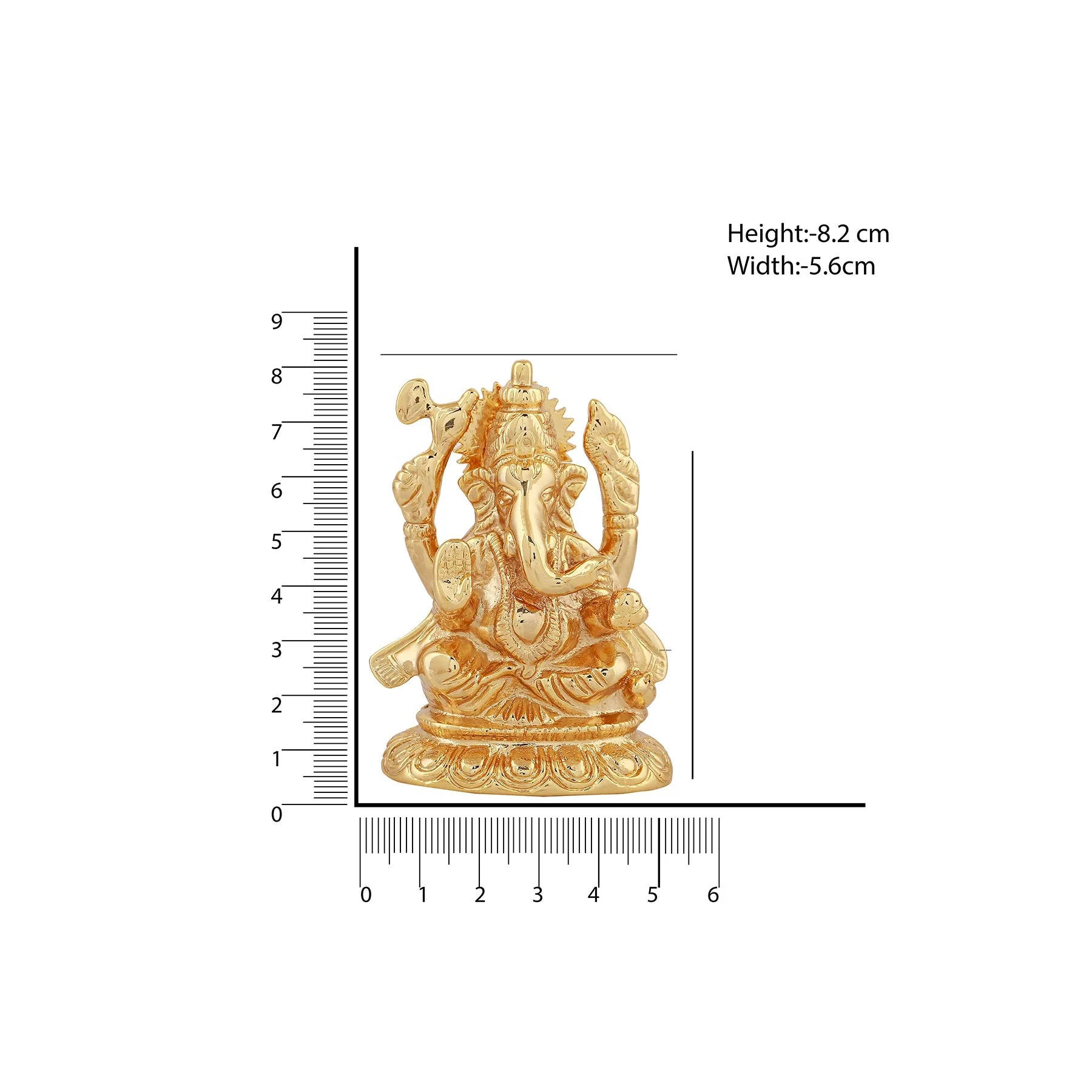 Estele Gold Plated Divine Ganesh Idol - Image 7