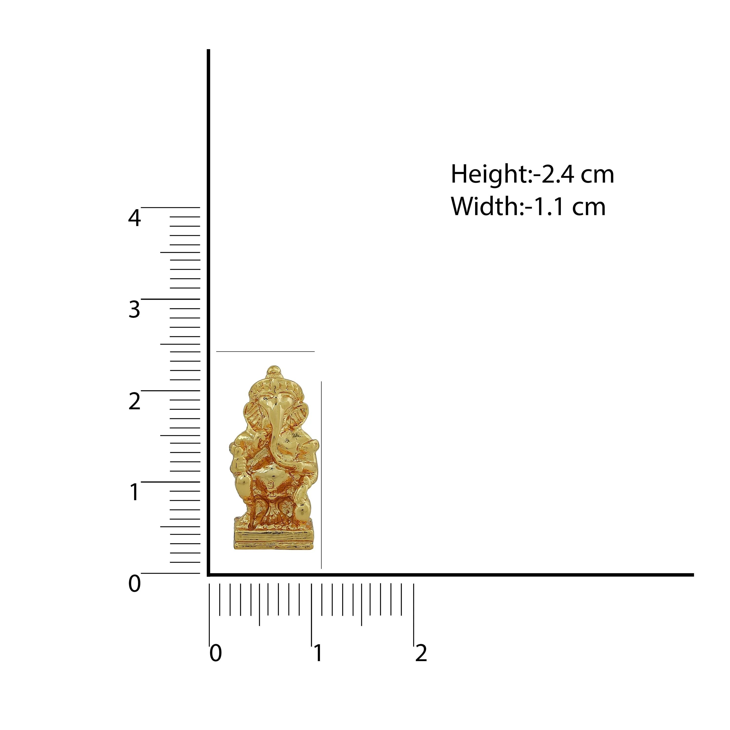 Estele Gold Plated Divine Ganesh Idol - Image 7