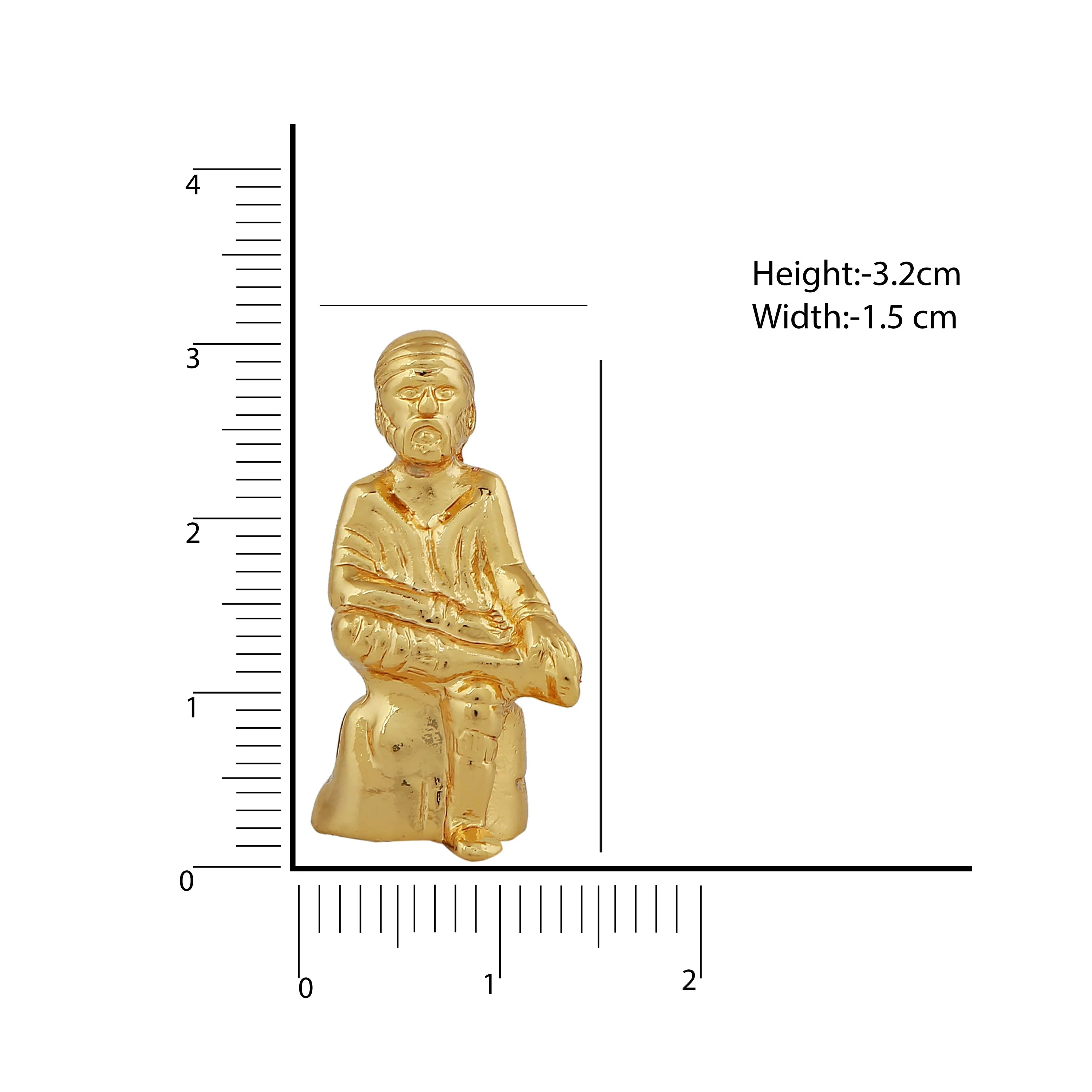 Estele Gold Plated Divine Lord Sai Baba Idol - Image 8