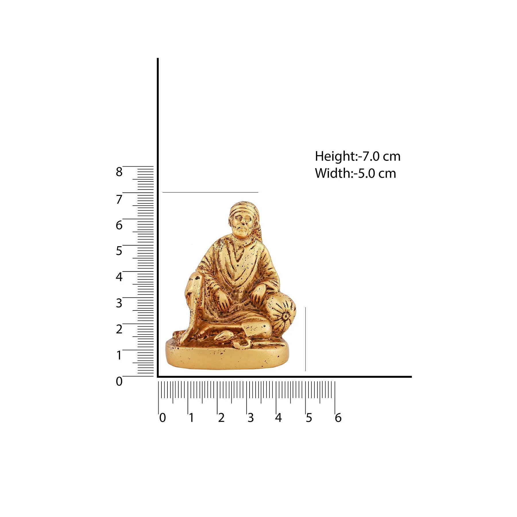 Estele Gold Plated Divine Lord Sai Baba Idol - Image 8