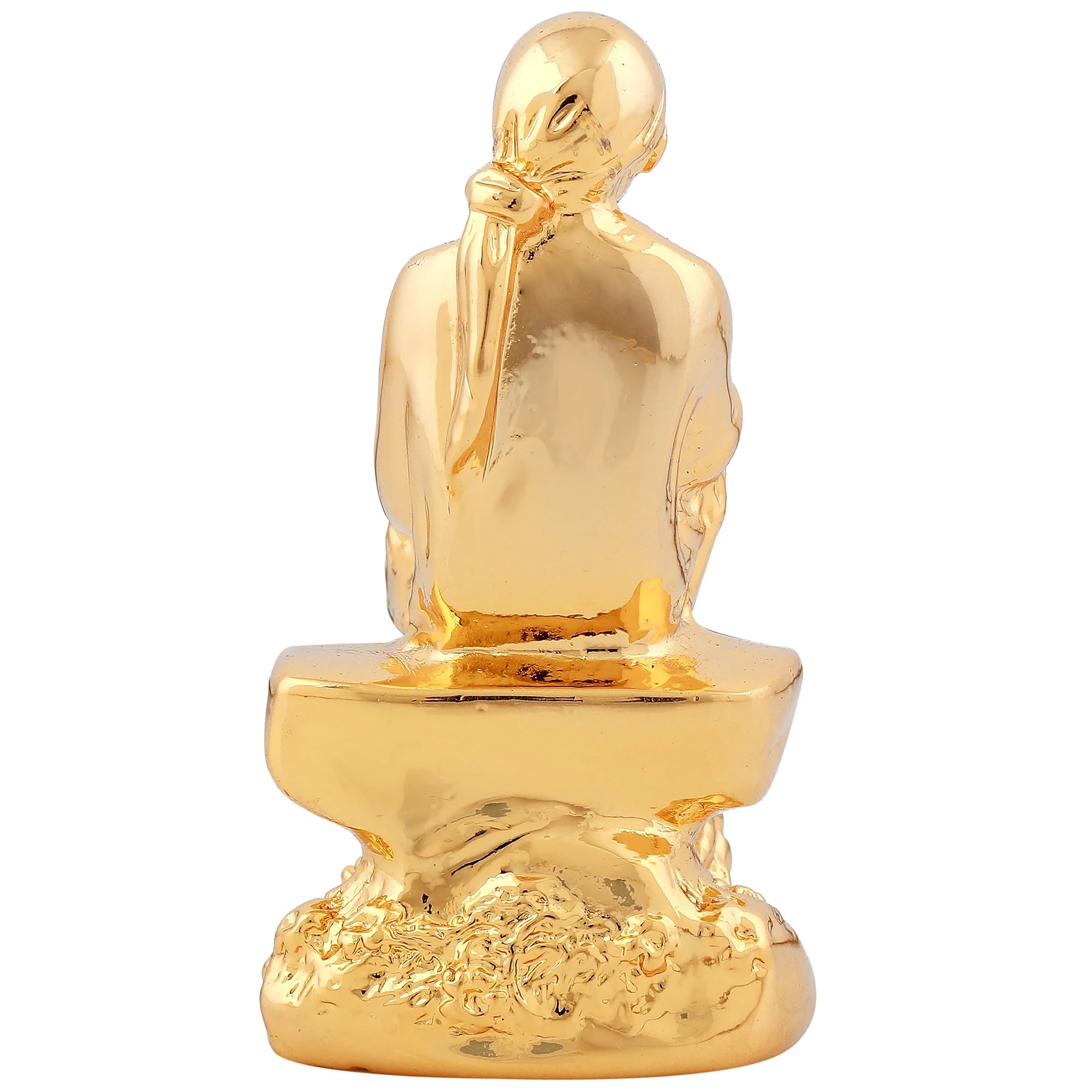 Estele Gold-Plated Divine Shirdi Sai Baba Idol For Pooja/Gifts/Car Decor. - Image 4