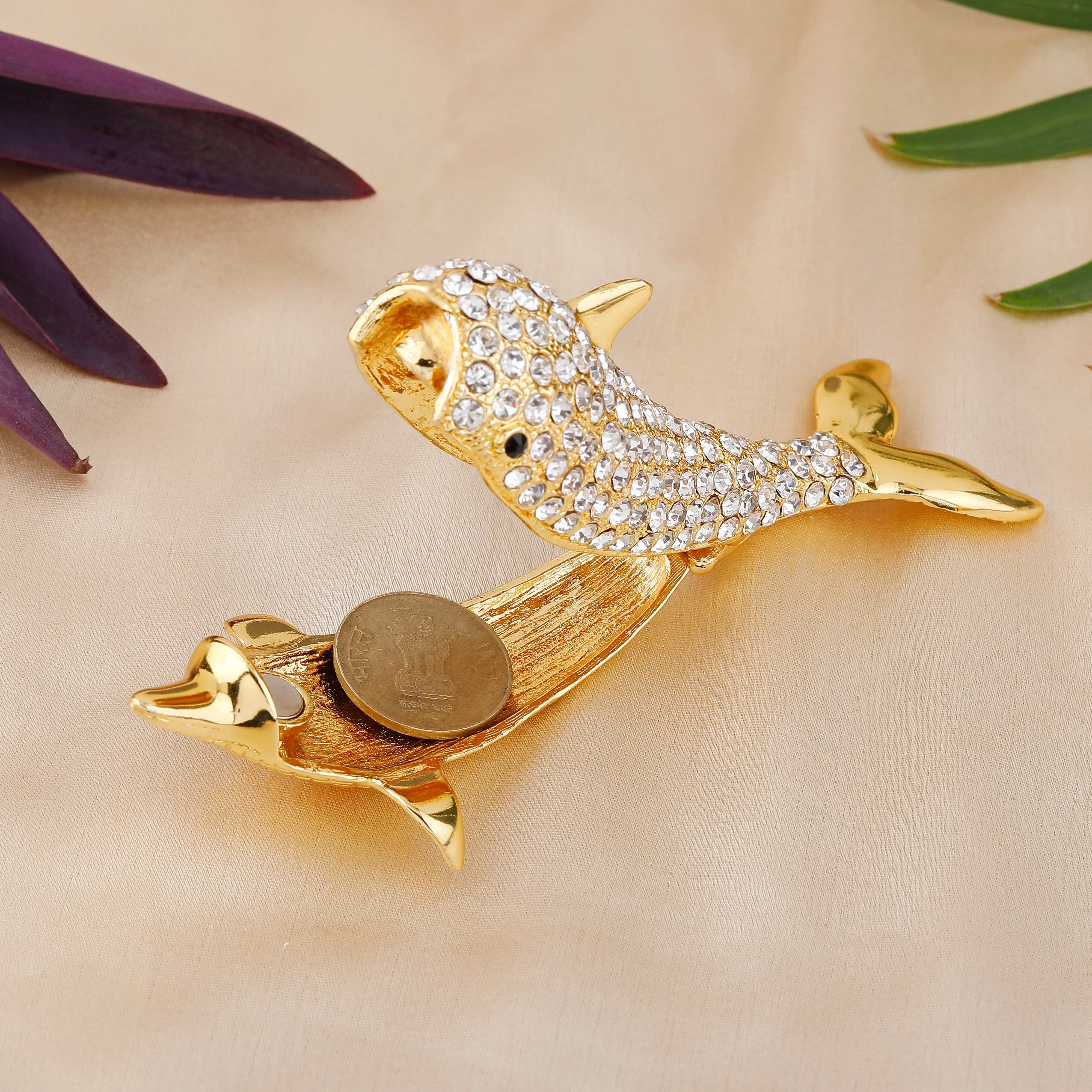 Estele Gold Plated Dolphine Idol - Image 2