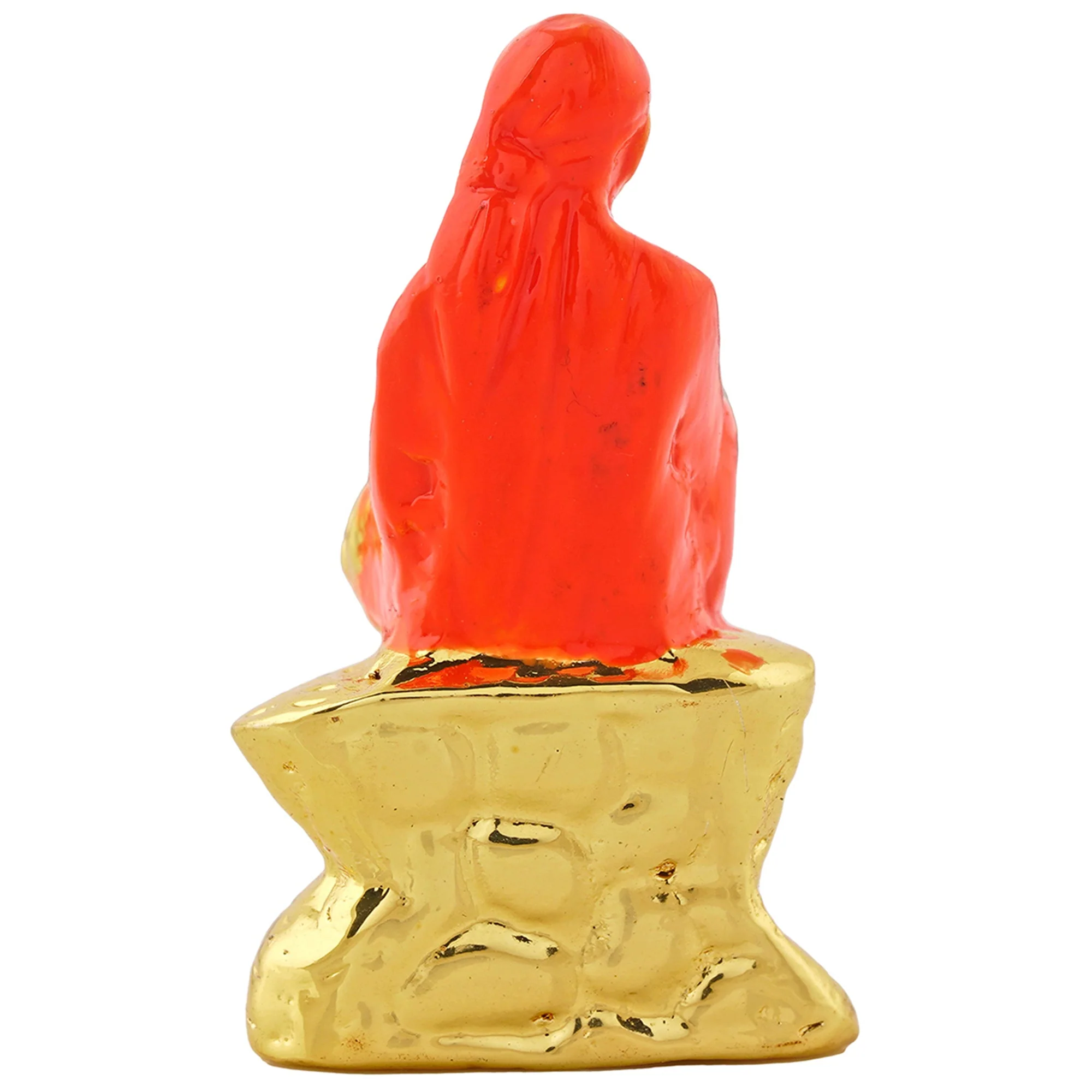 Estele Gold Plated Enamel Lord Sai Baba Idol - Image 7