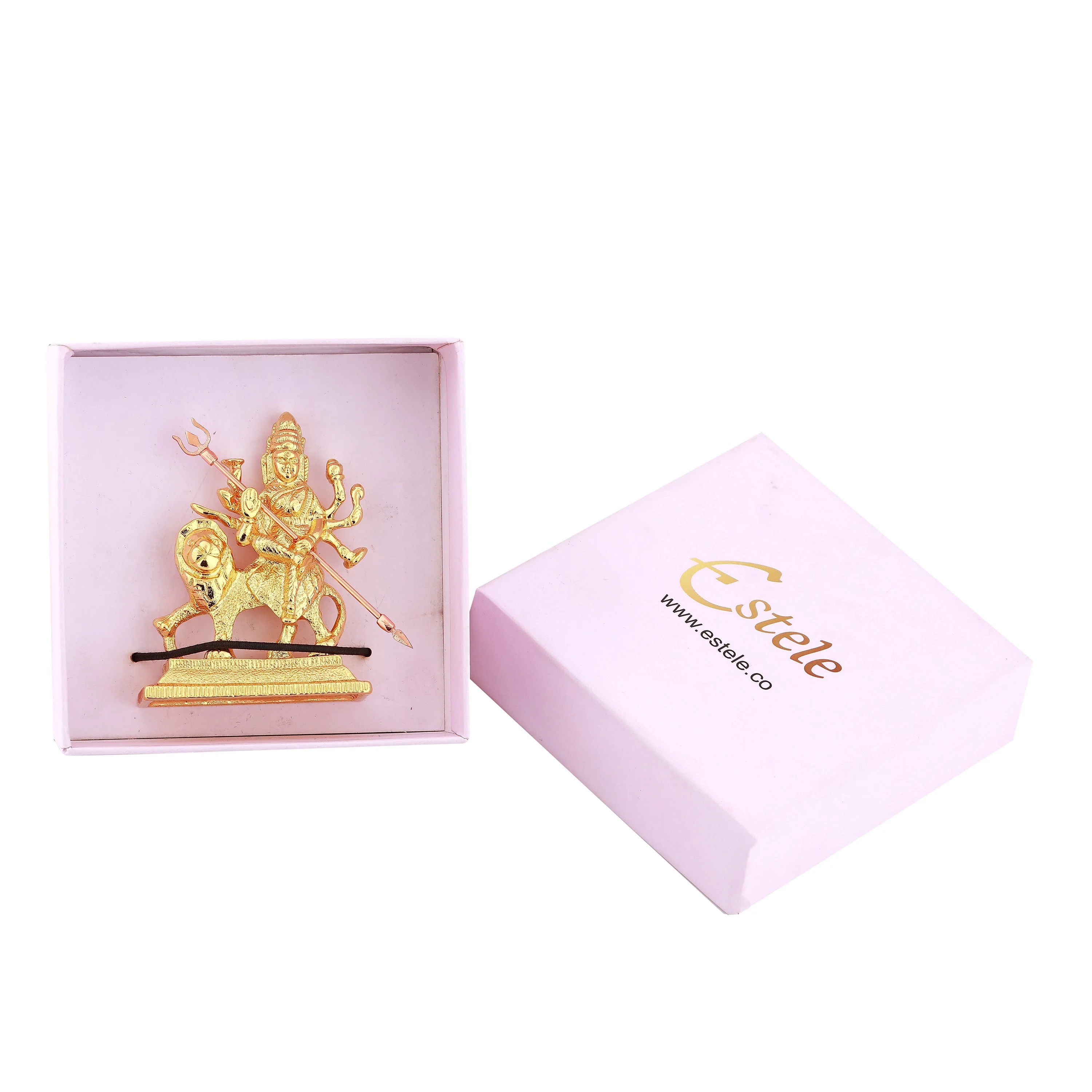 Estele Gold Plated Glorious Dhurga Maa Idol - Image 8