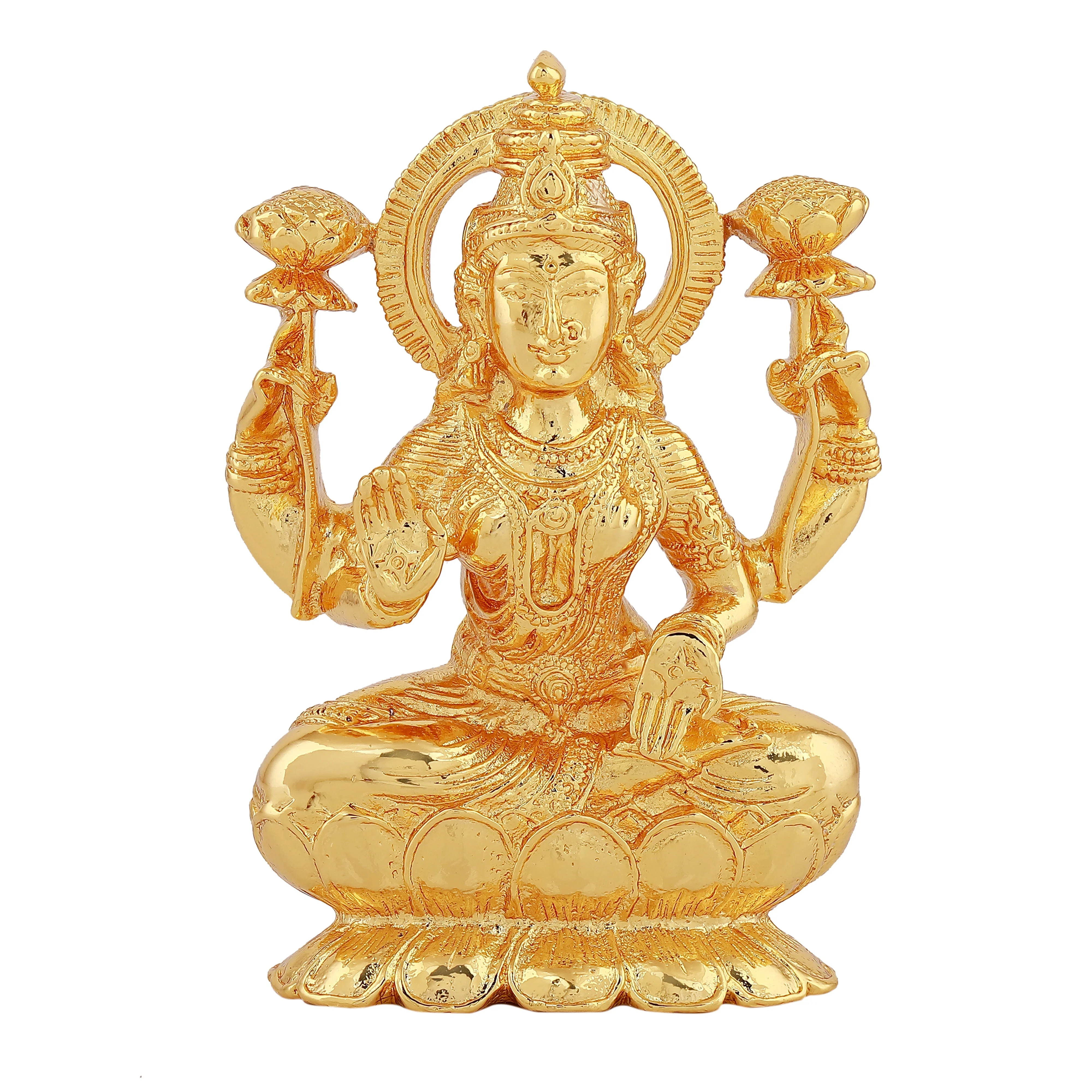Estele Gold Plated Goddess Lakshmi Devi Idol Statue - Image 2