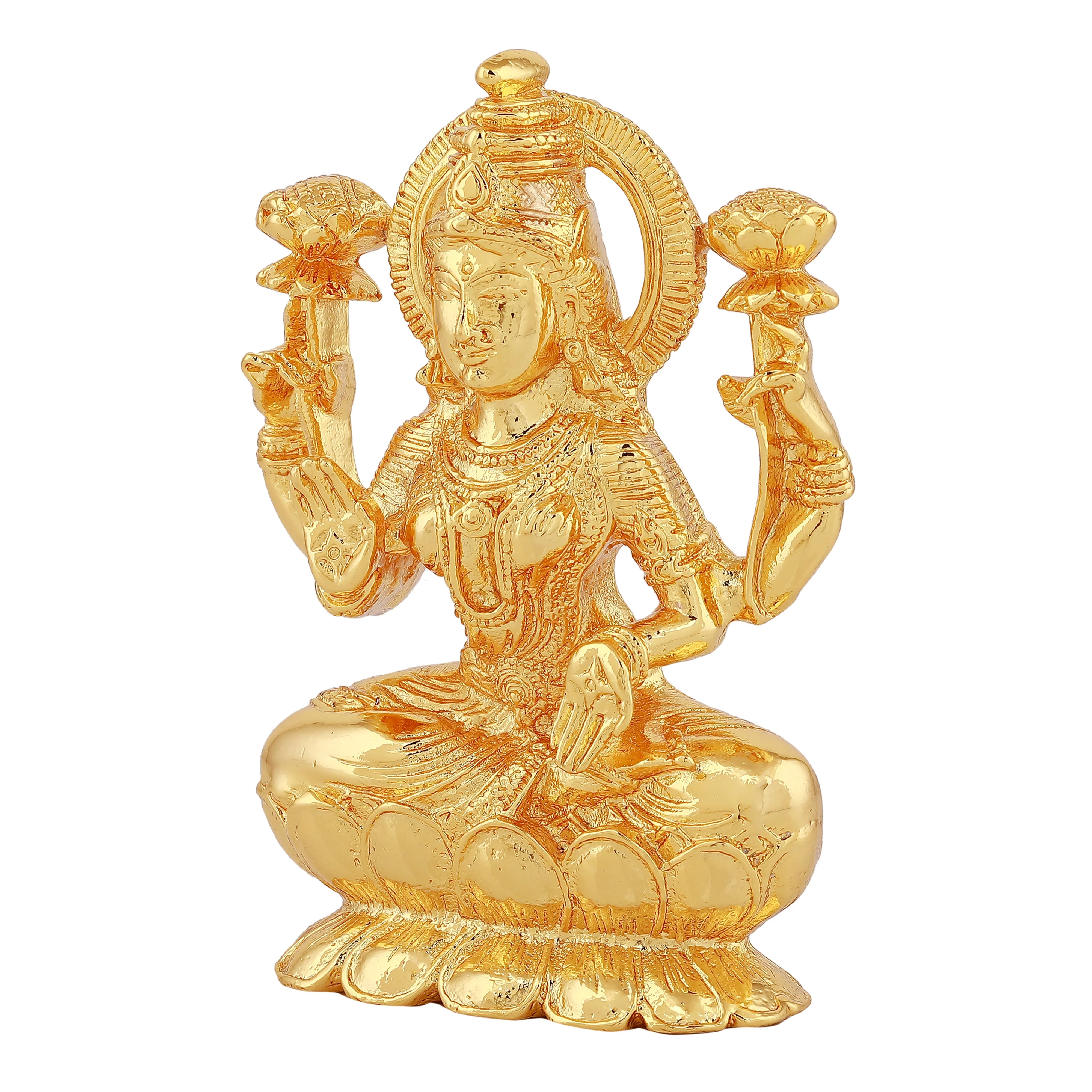 Estele Gold Plated Goddess Lakshmi Devi Idol Statue - Image 4