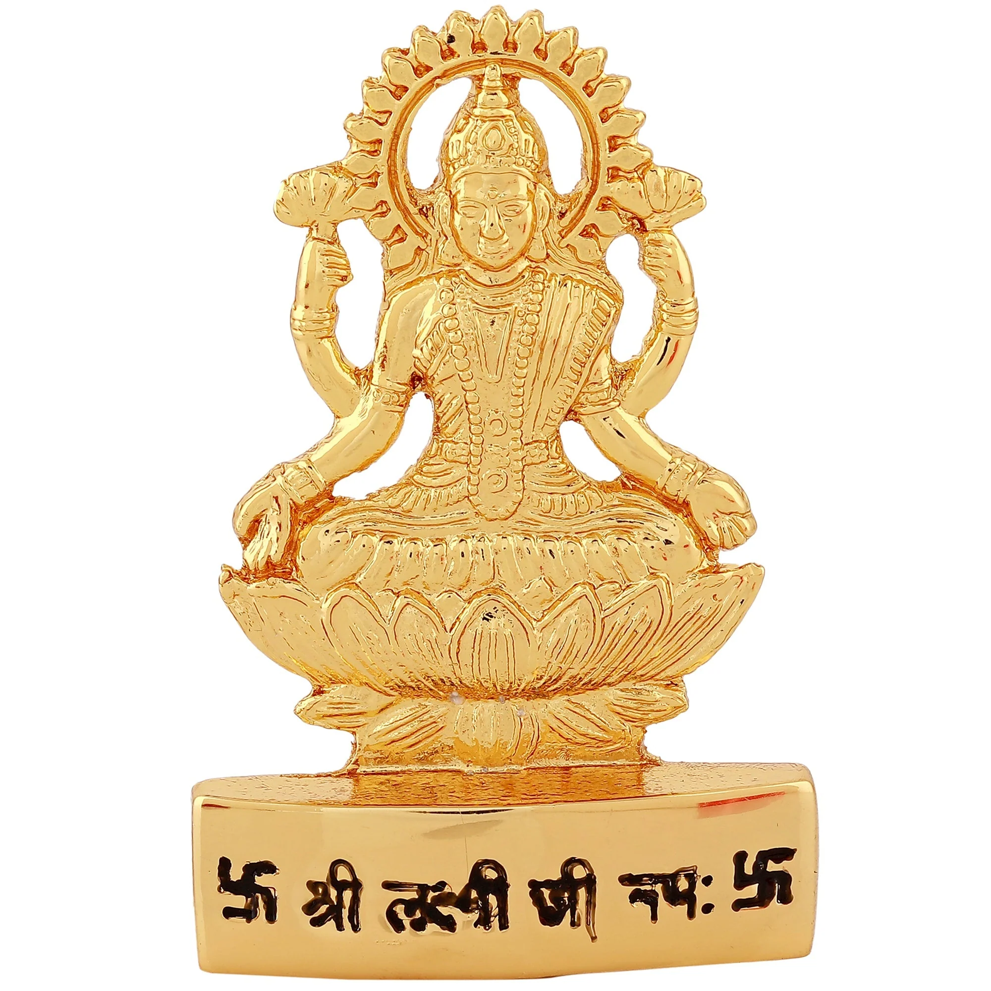 Estele Gold Plated Goddess Lakshmi Ji Idol - Image 3