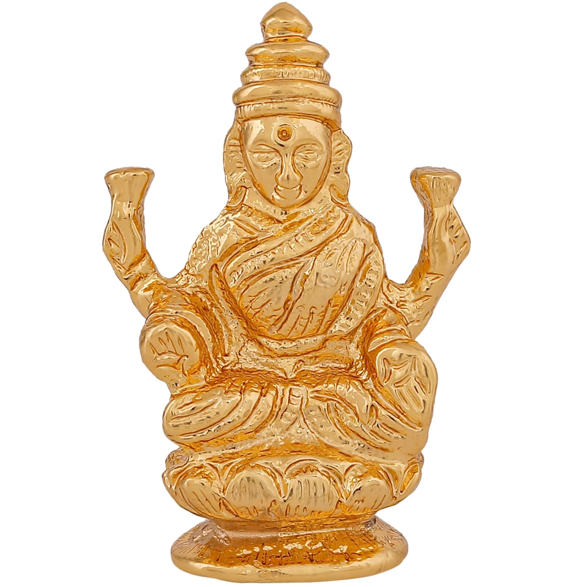 Estele Gold Plated Goddess Lakshmi Ji Idol - Image 3