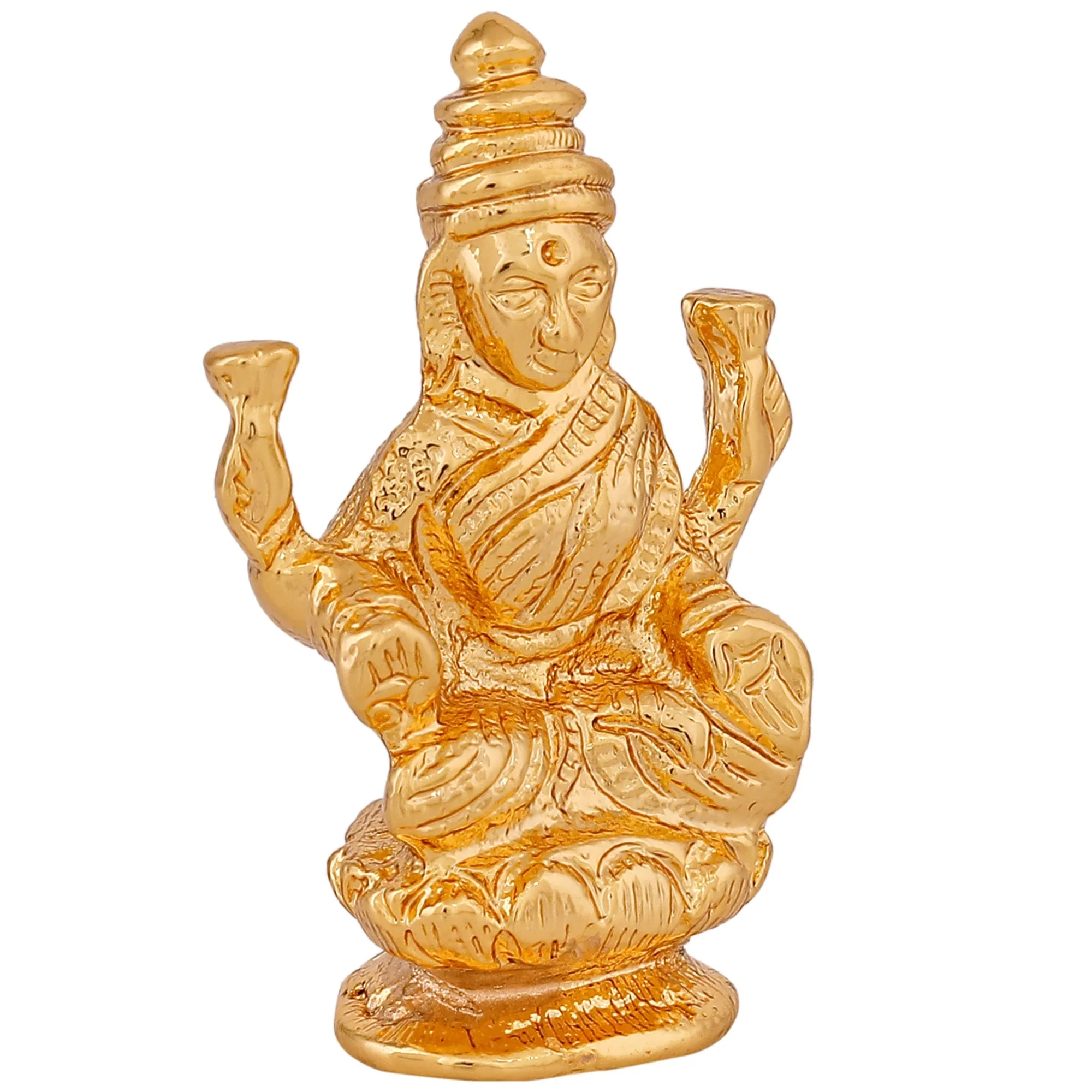 Estele Gold Plated Goddess Lakshmi Ji Idol - Image 4