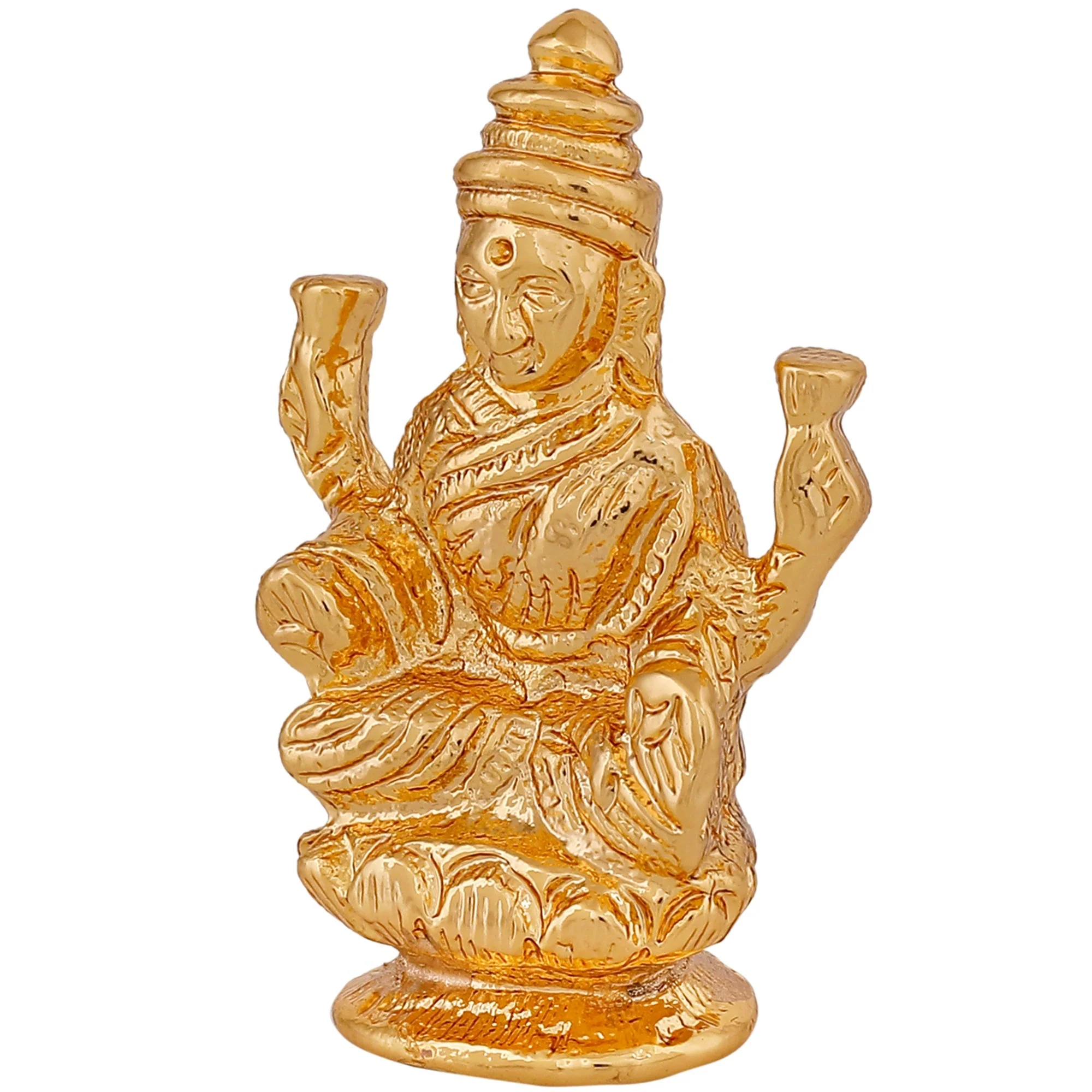 Estele Gold Plated Goddess Lakshmi Ji Idol - Image 5