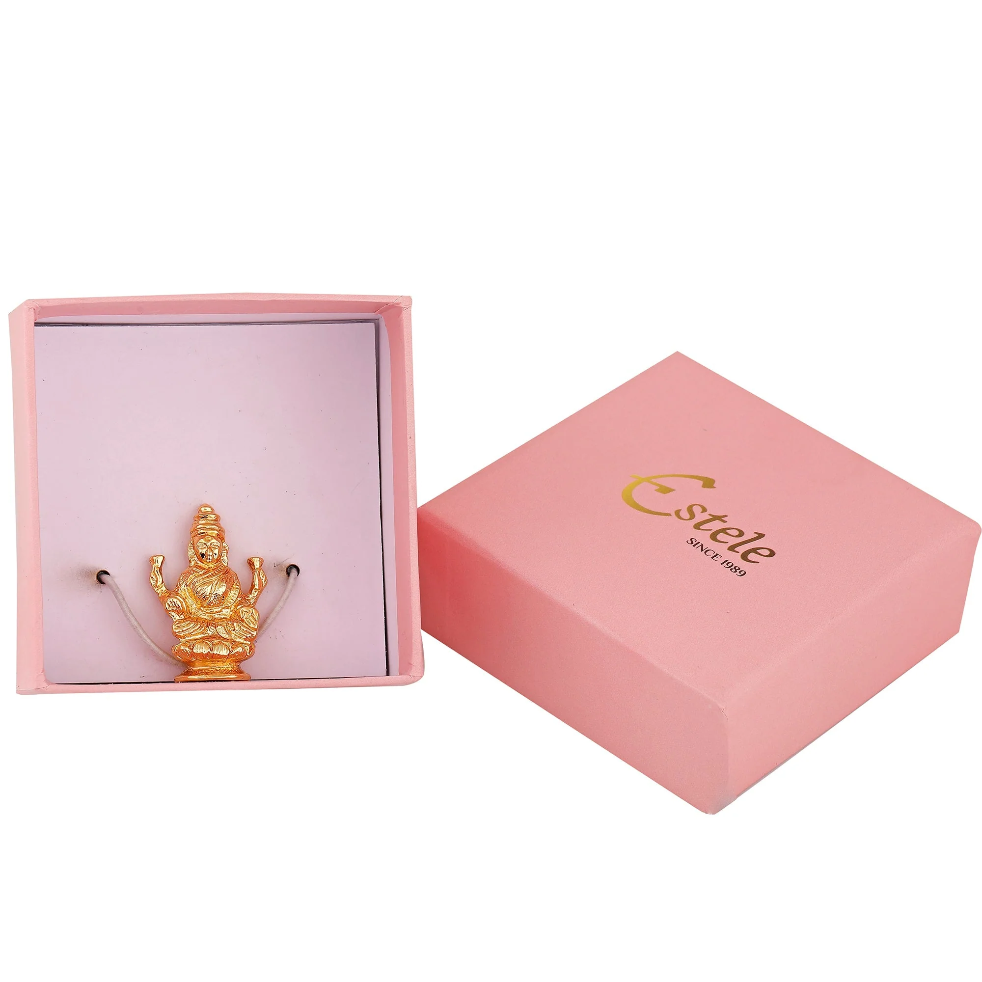 Estele Gold Plated Goddess Lakshmi Ji Idol - Image 7