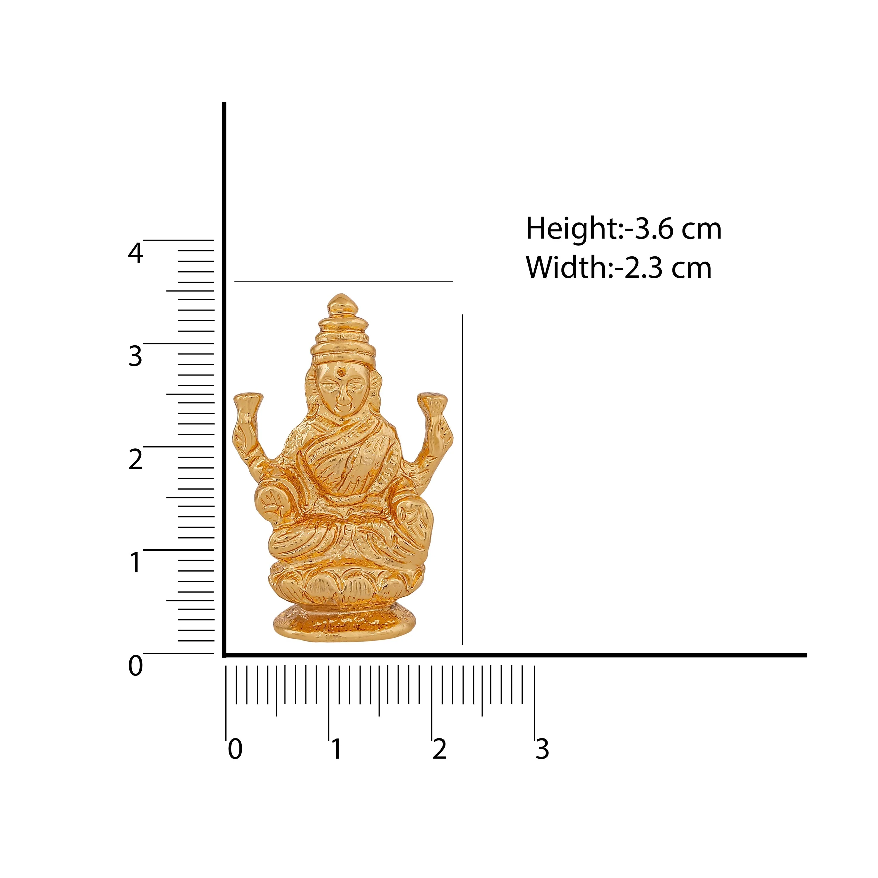 Estele Gold Plated Goddess Lakshmi Ji Idol - Image 8