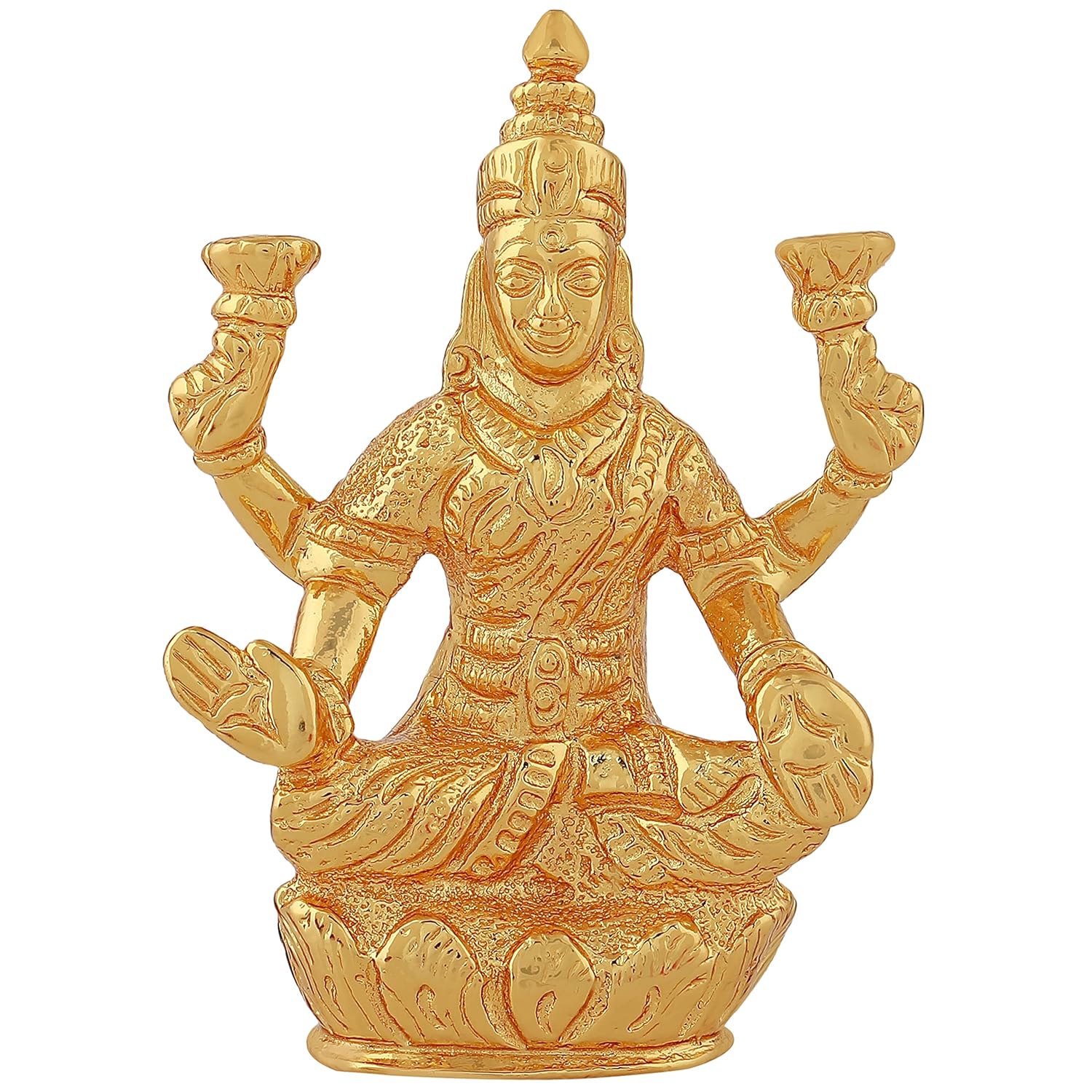 Estele Gold Plated Goddess Lakshmi Ji Idol - Image 2
