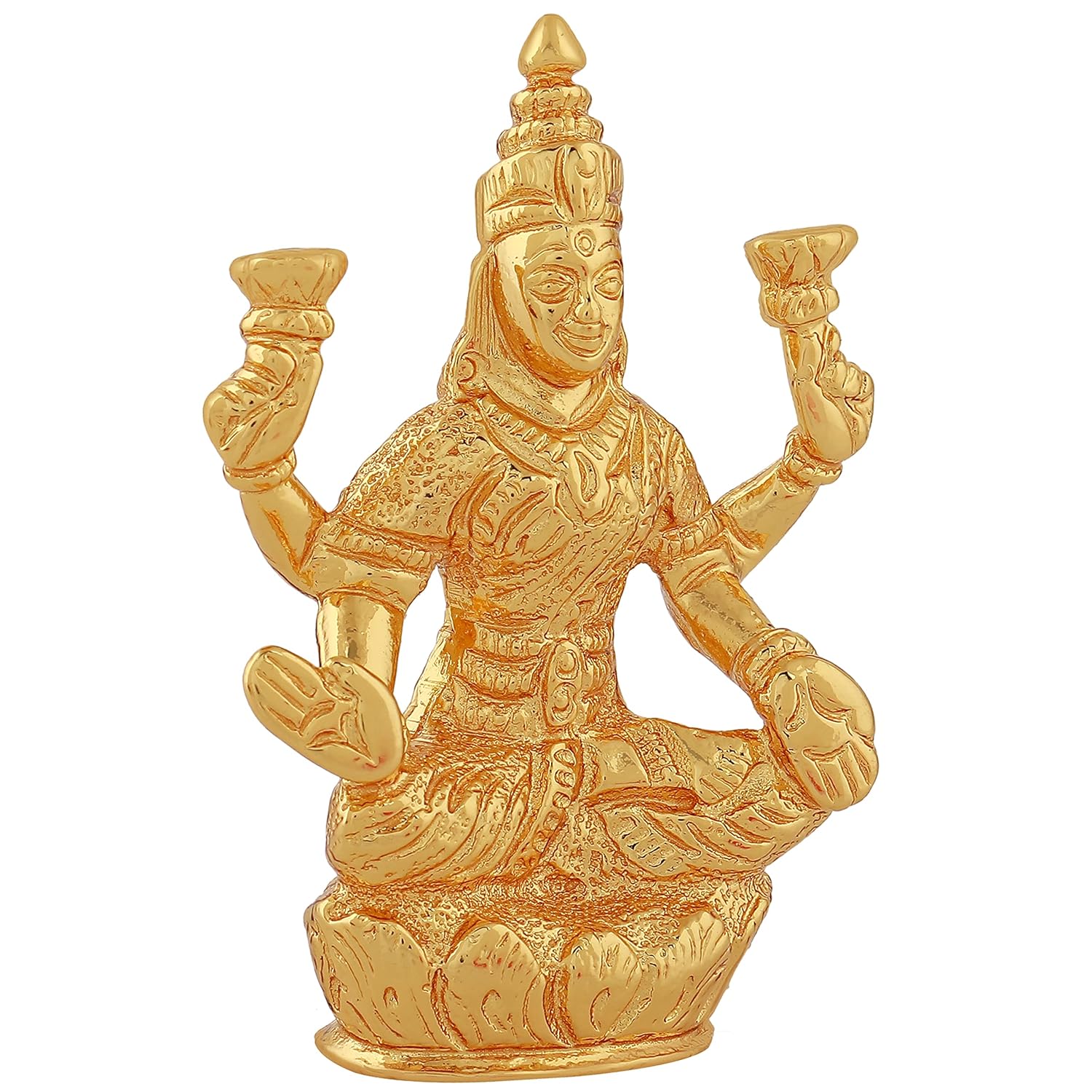 Estele Gold Plated Goddess Lakshmi Ji Idol - Image 4