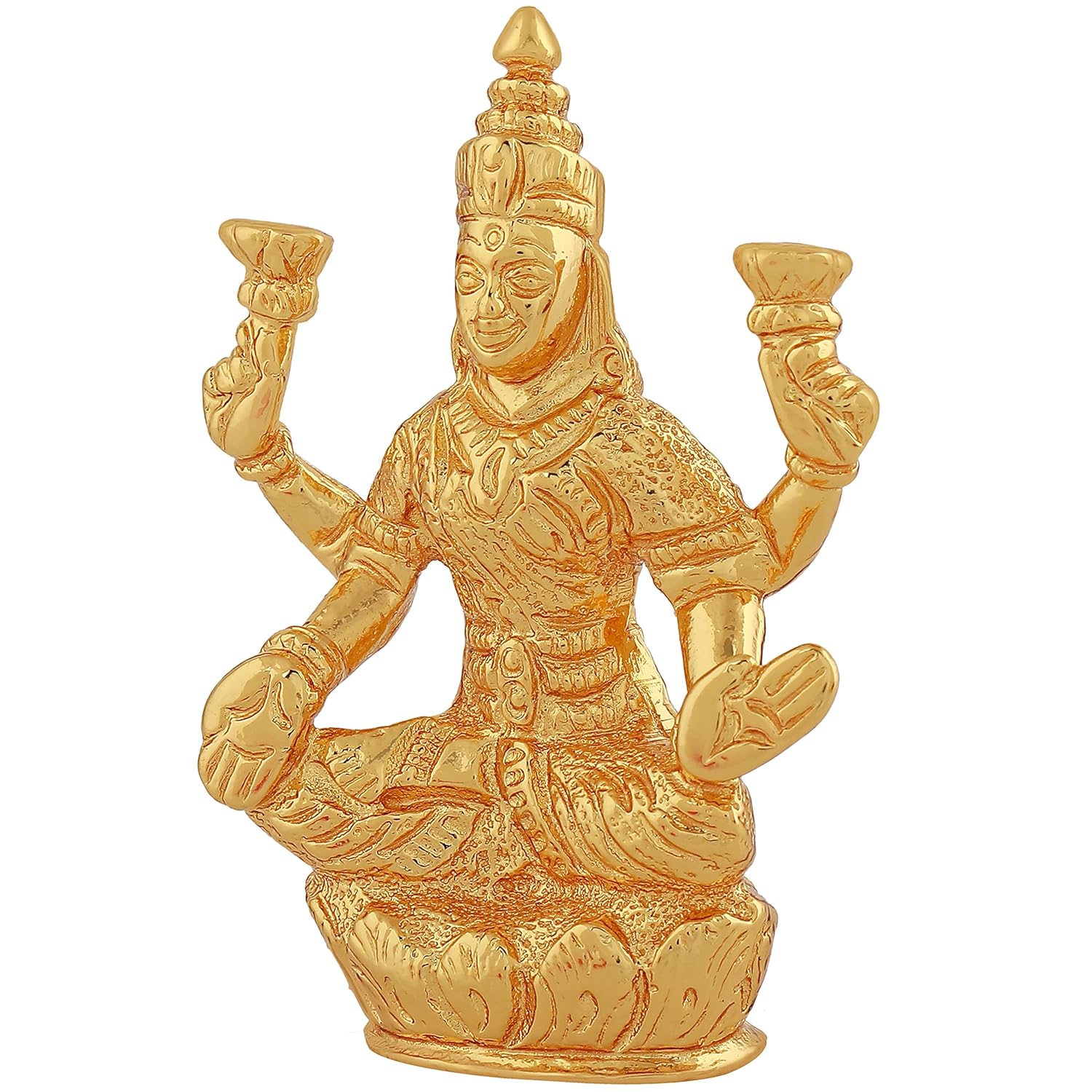 Estele Gold Plated Goddess Lakshmi Ji Idol - Image 5