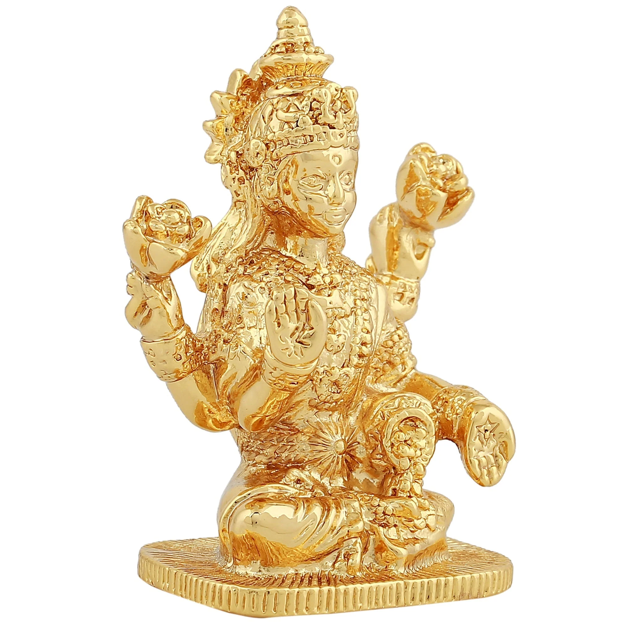 Estele Gold Plated Goddess Lakshmi Ji Idol - Image 4