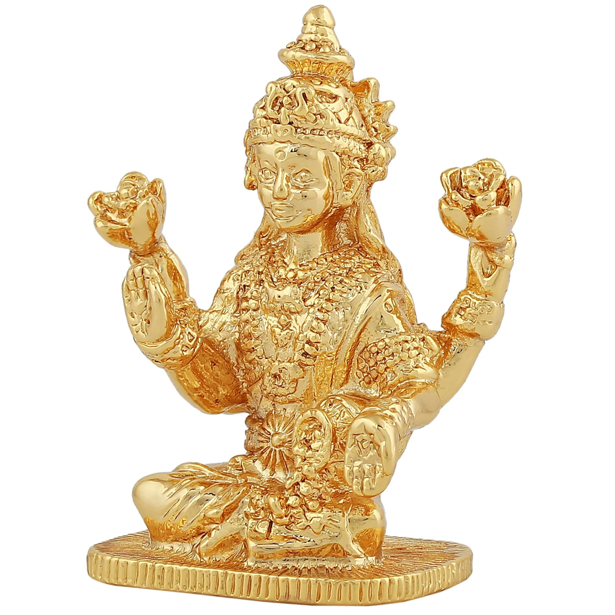 Estele Gold Plated Goddess Lakshmi Ji Idol - Image 5