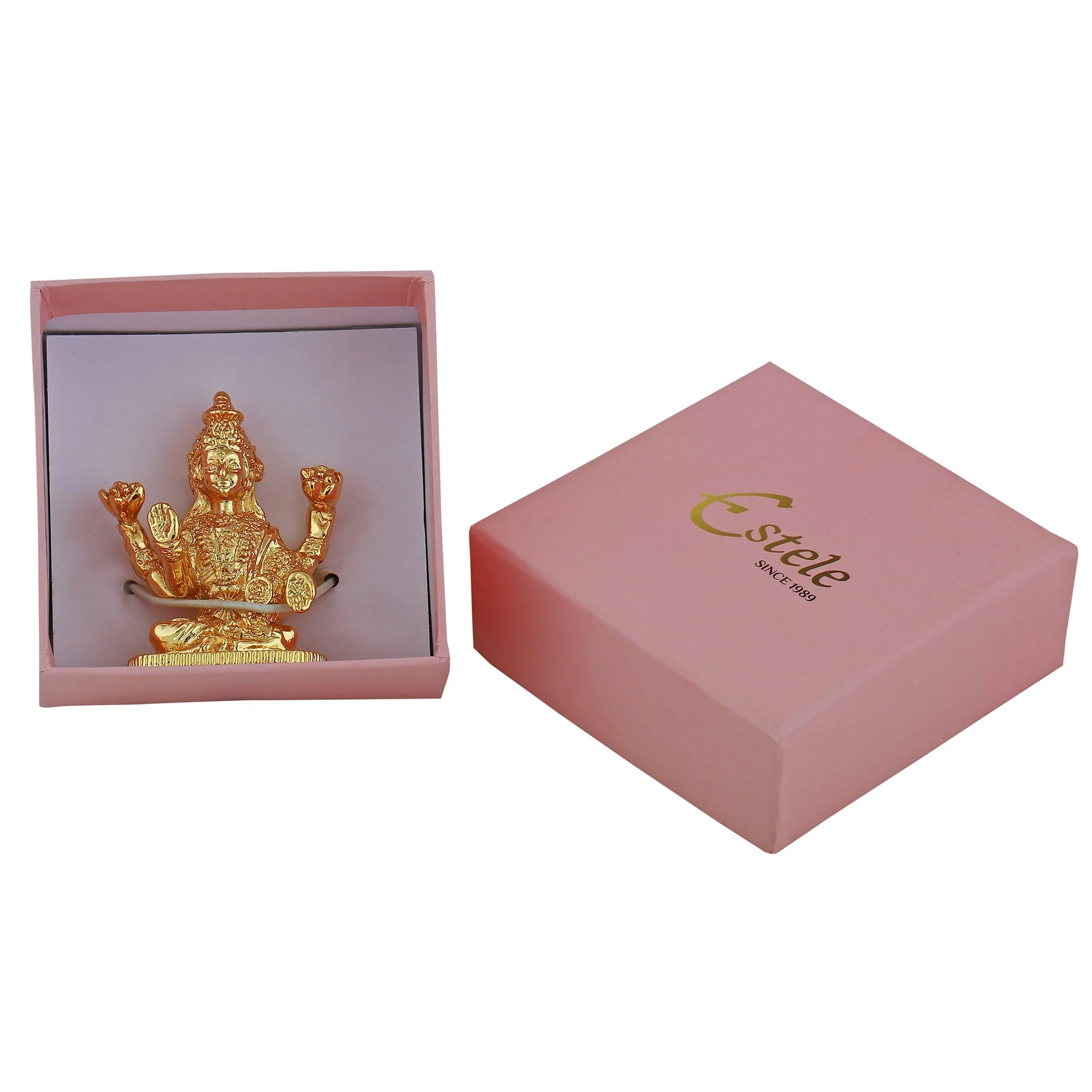 Estele Gold Plated Goddess Lakshmi Ji Idol - Image 7