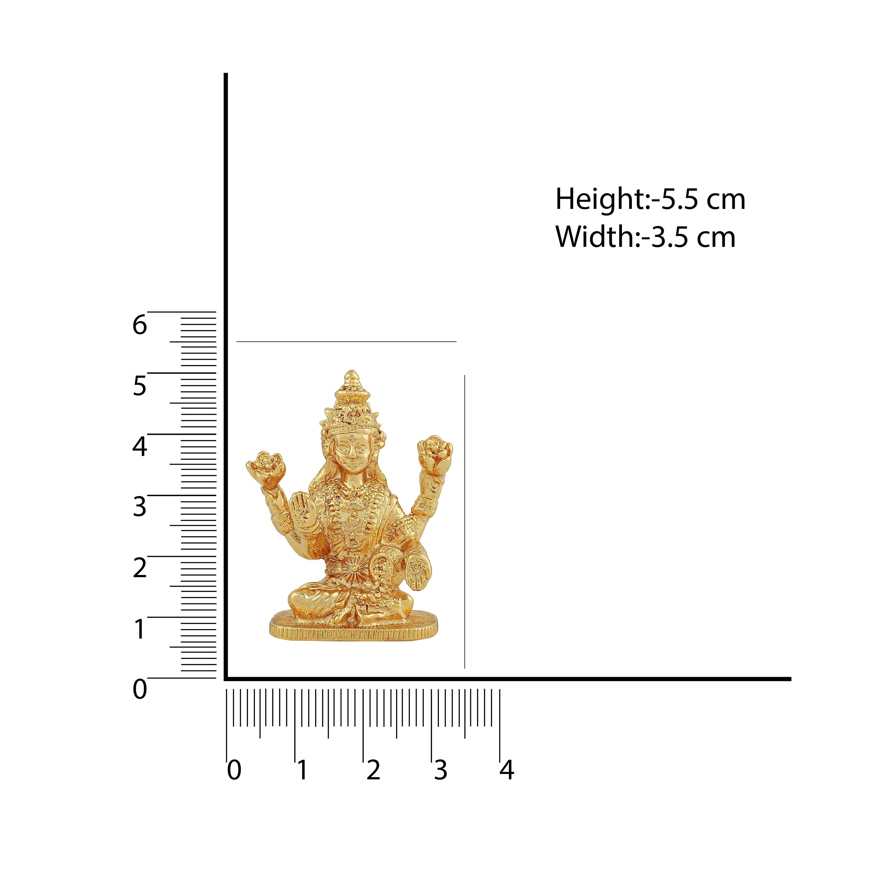 Estele Gold Plated Goddess Lakshmi Ji Idol - Image 8