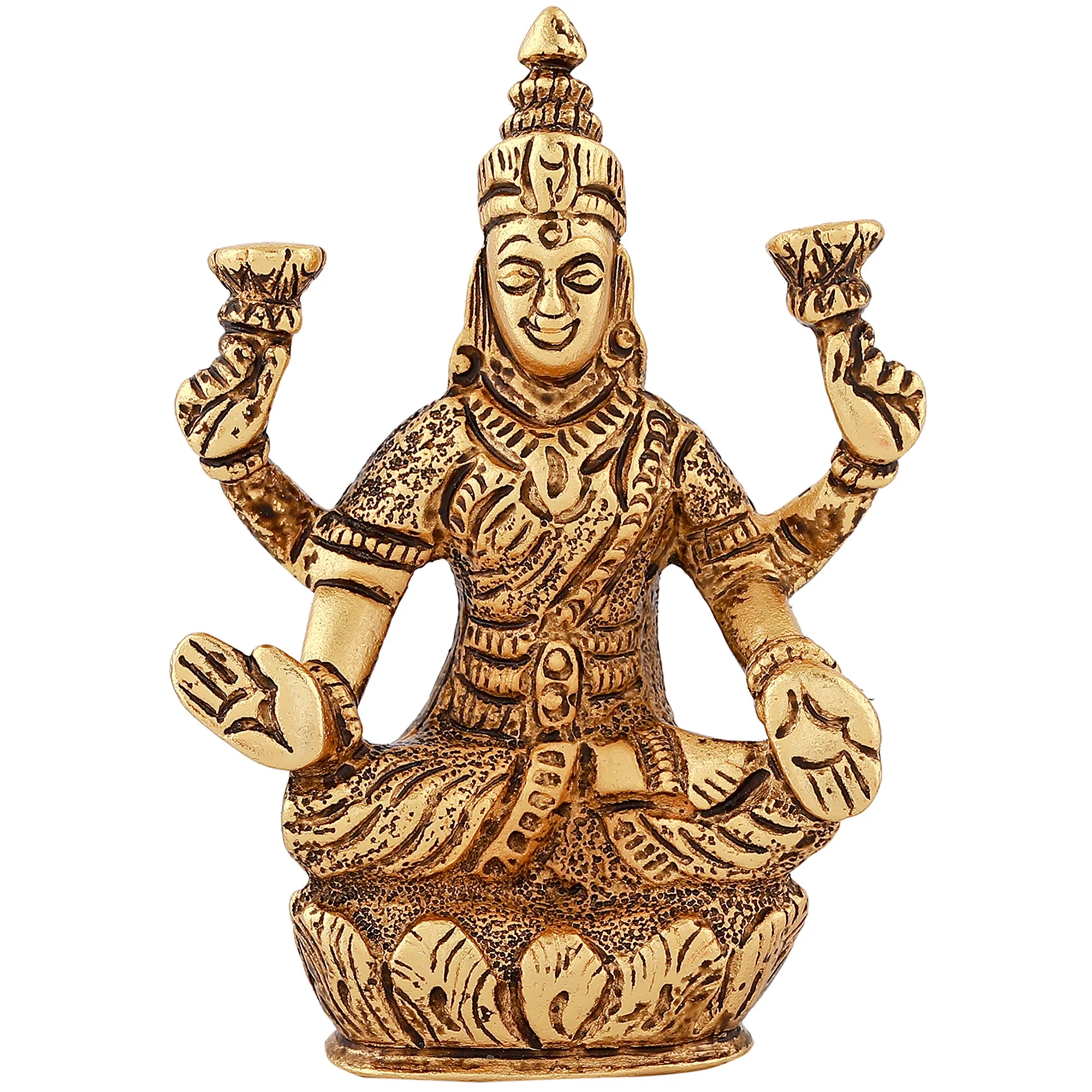 Estele Gold Plated Goddess Lakshmi Ji Idol (Lax-02-Dga Deity) - Image 6