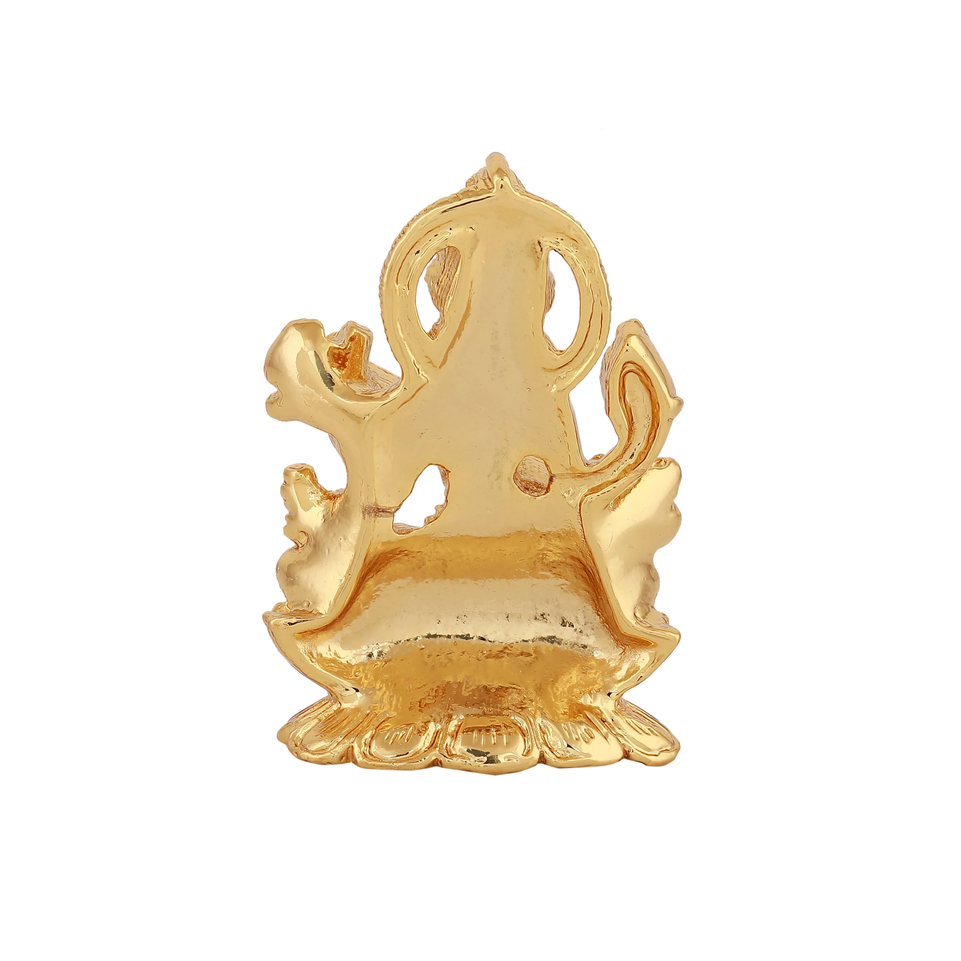 Estele Gold-Plated Goddess Of Knowledge Sarasvati Ma Idol For Pooja & Car Decor. - Image 4