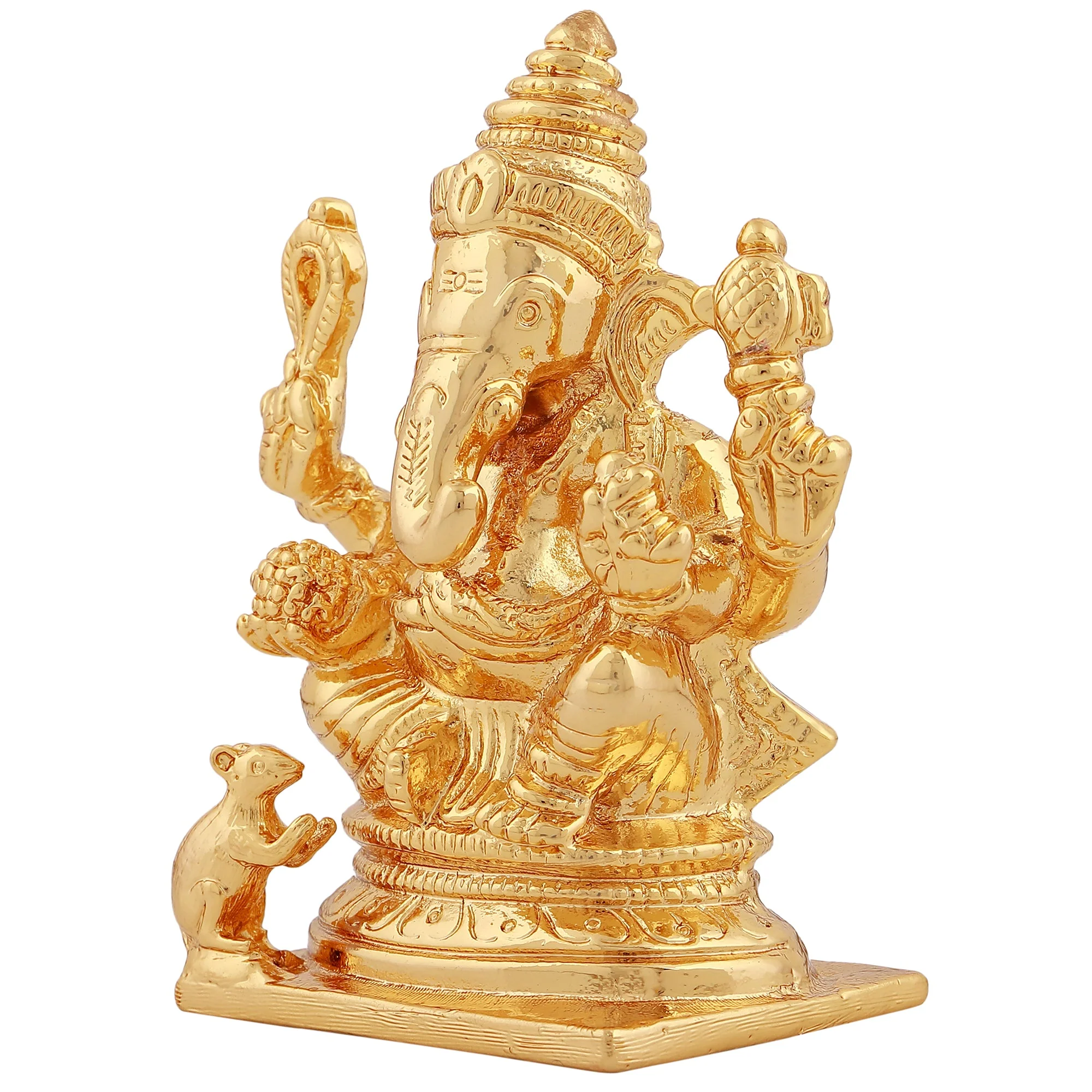 Estele Gold Plated Lord Ganesh Idol (Bg) - Image 4