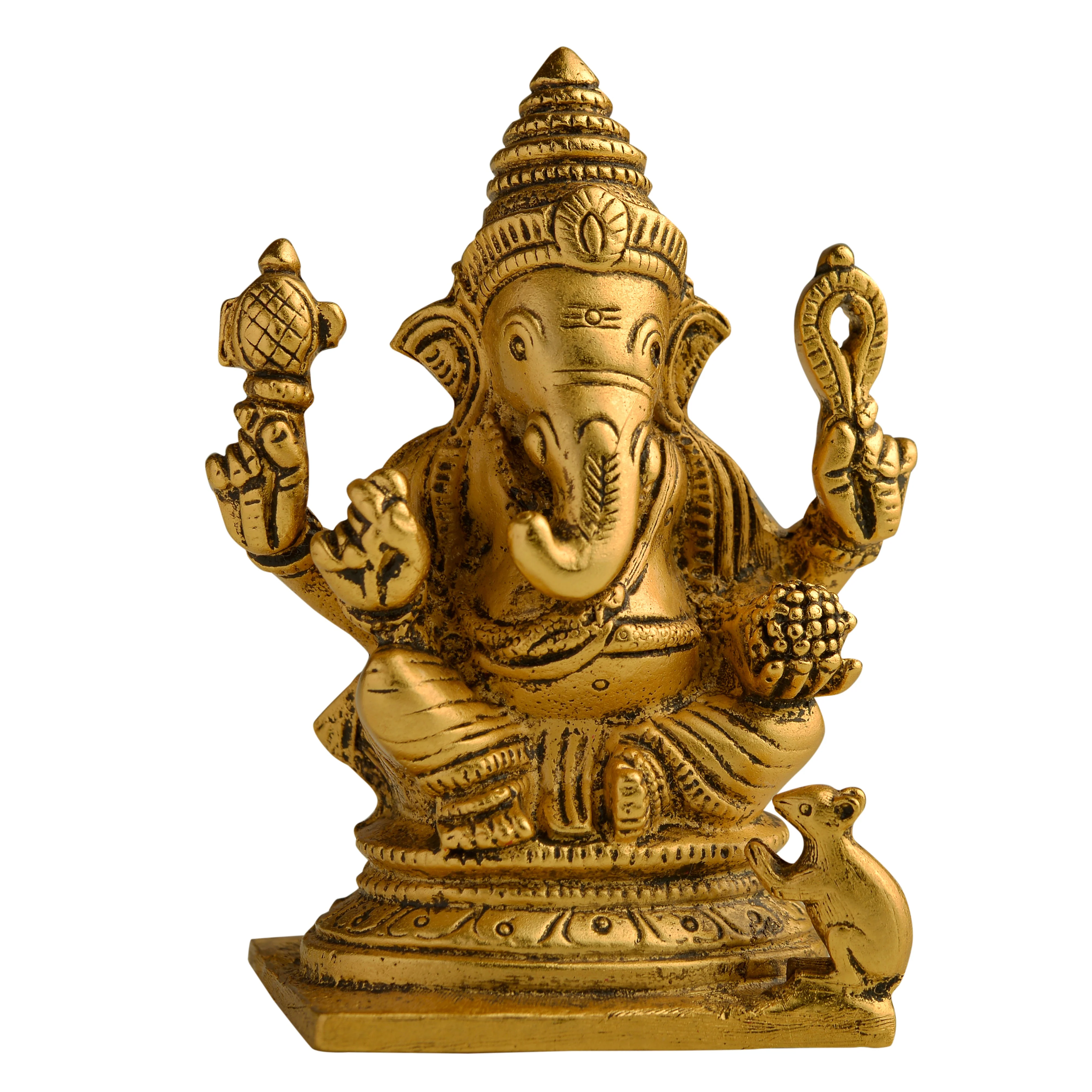 Estele Gold Plated Lord Ganesh Idol (Bg) - Image 8